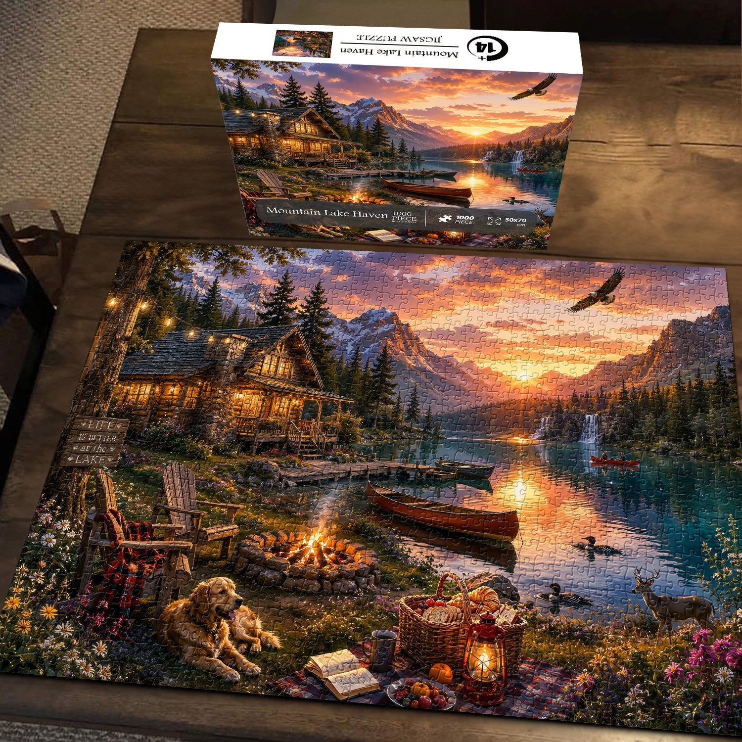 Mountain Lake Haven Jigsaw Puzzle 1000 Piece