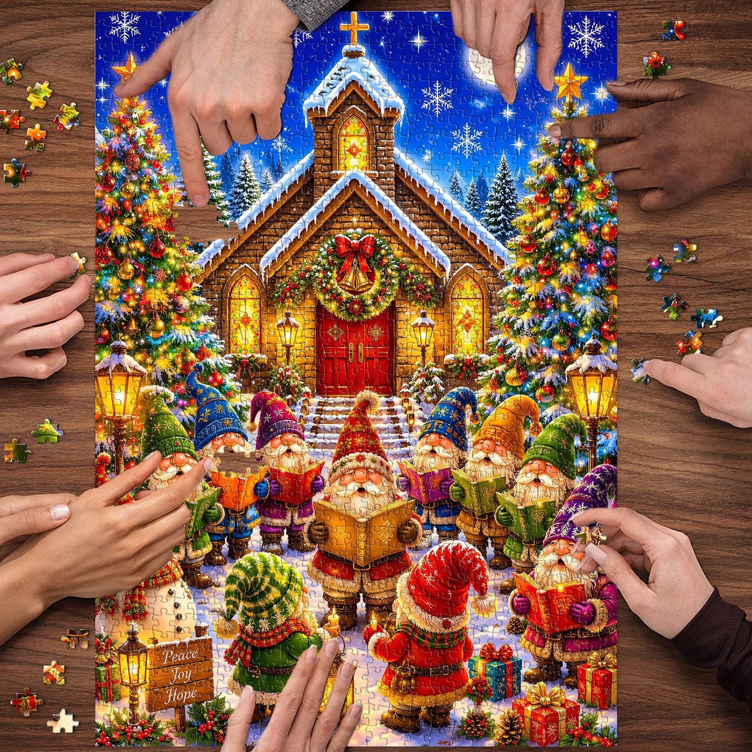 Christmas Gnome Village Jigsaw Puzzle 1000 Pieces