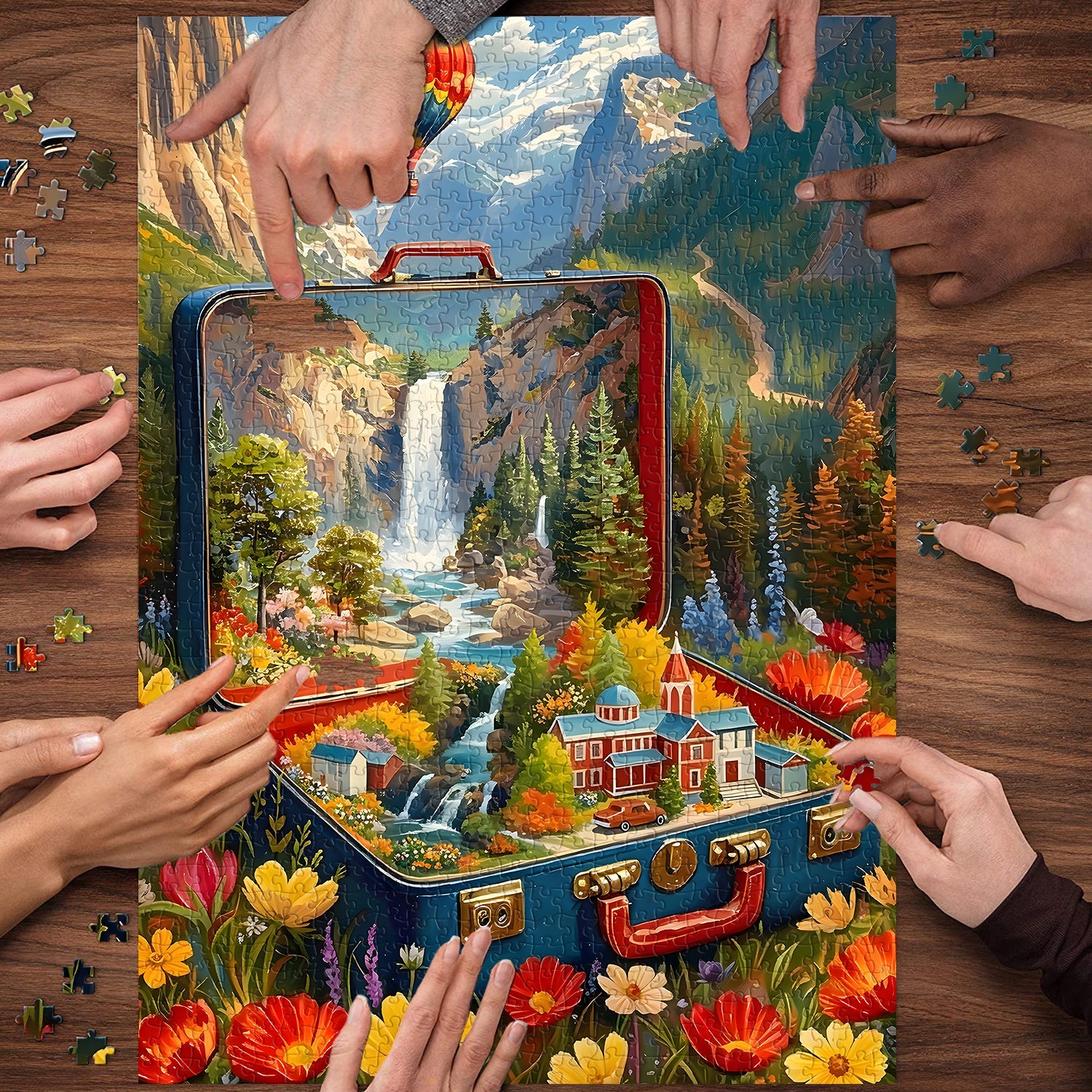 Roaming Suitcase  Jigsaw Puzzle 1000 Piece