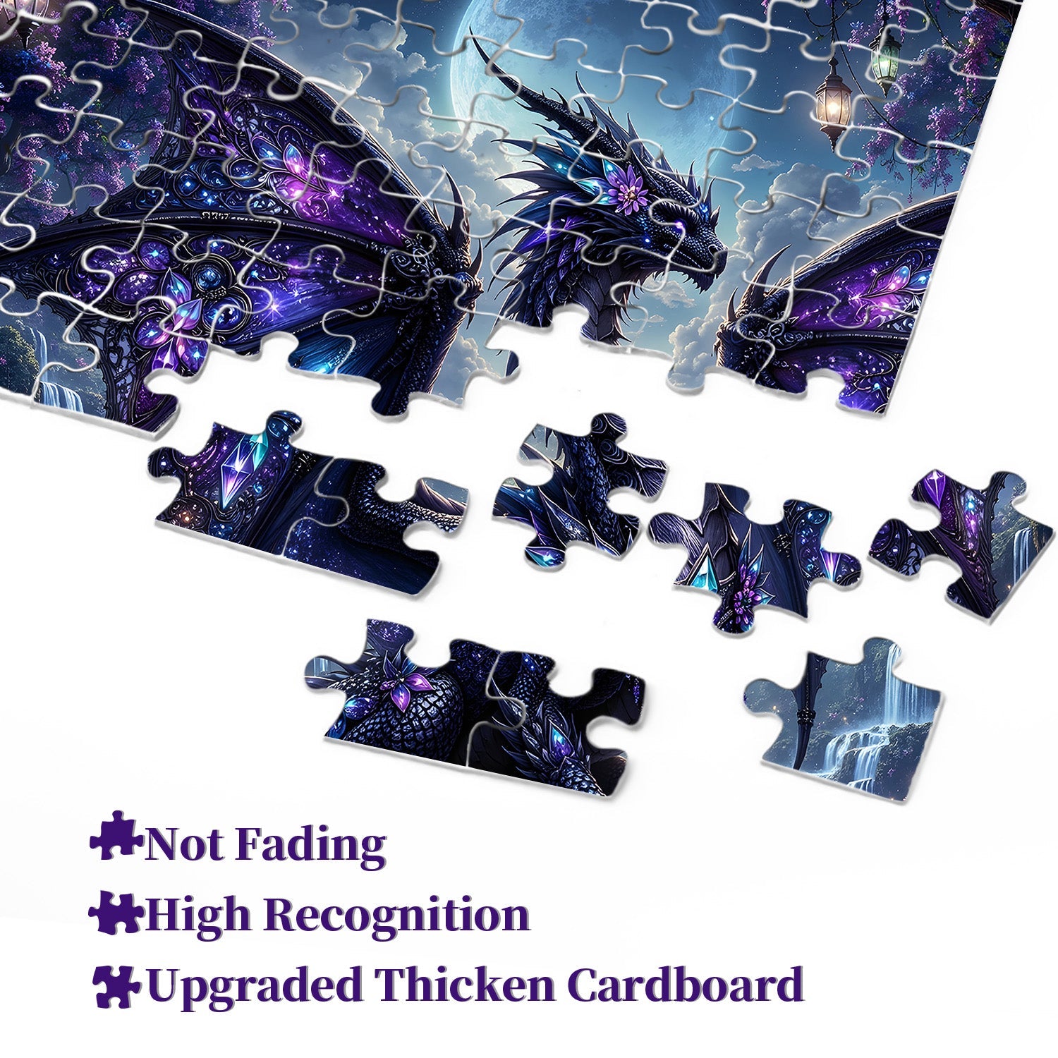 Purple Fantasy Dragon Jigsaw Puzzle 1000 Pieces