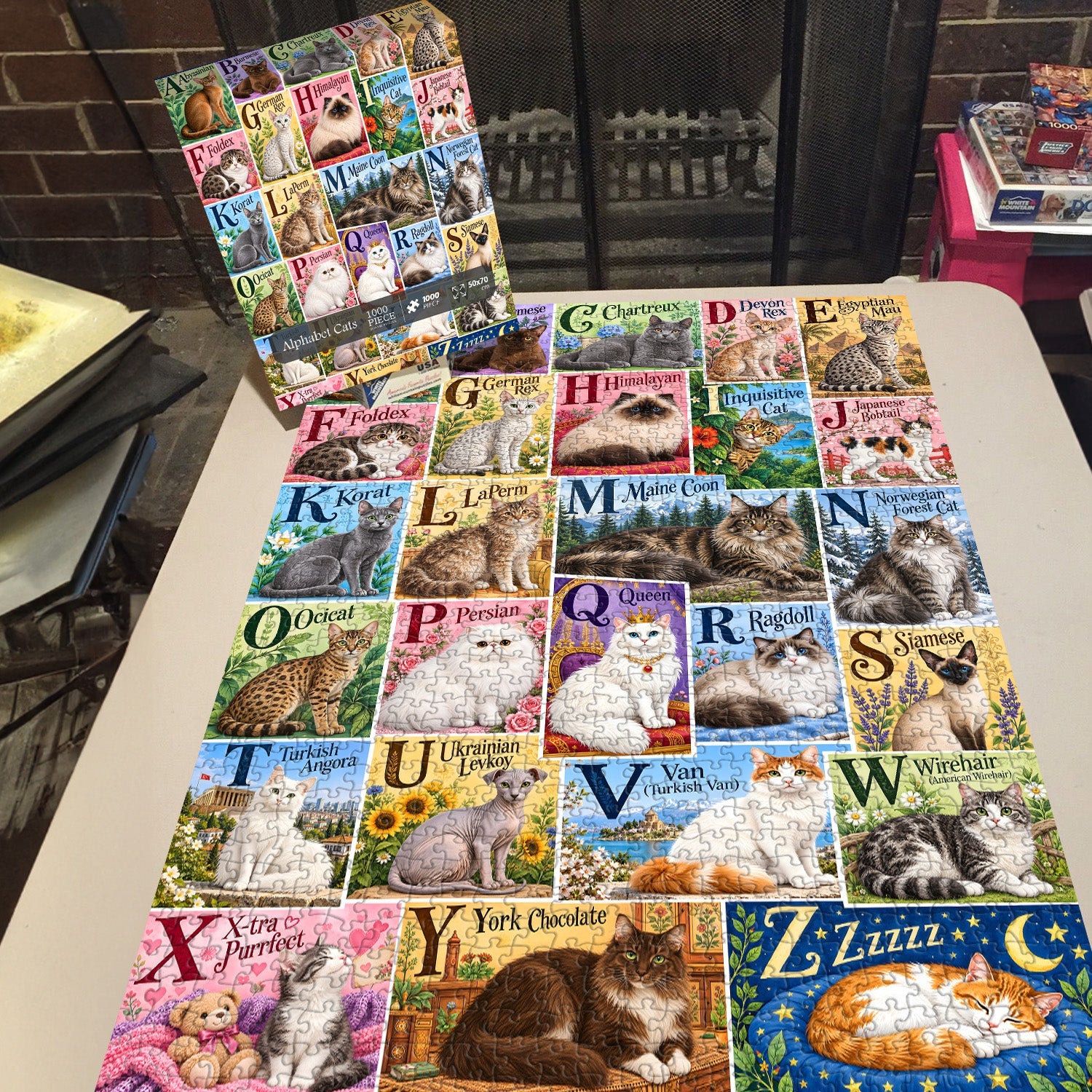 Alphabet Cats Jigsaw Puzzle 1000 Piece