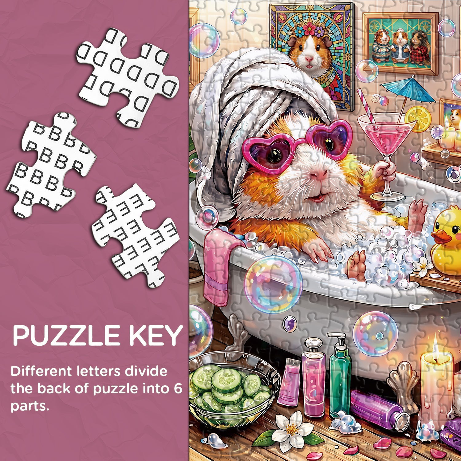 Bathing Guinea Pig Jigsaw Puzzle 1000 Pieces