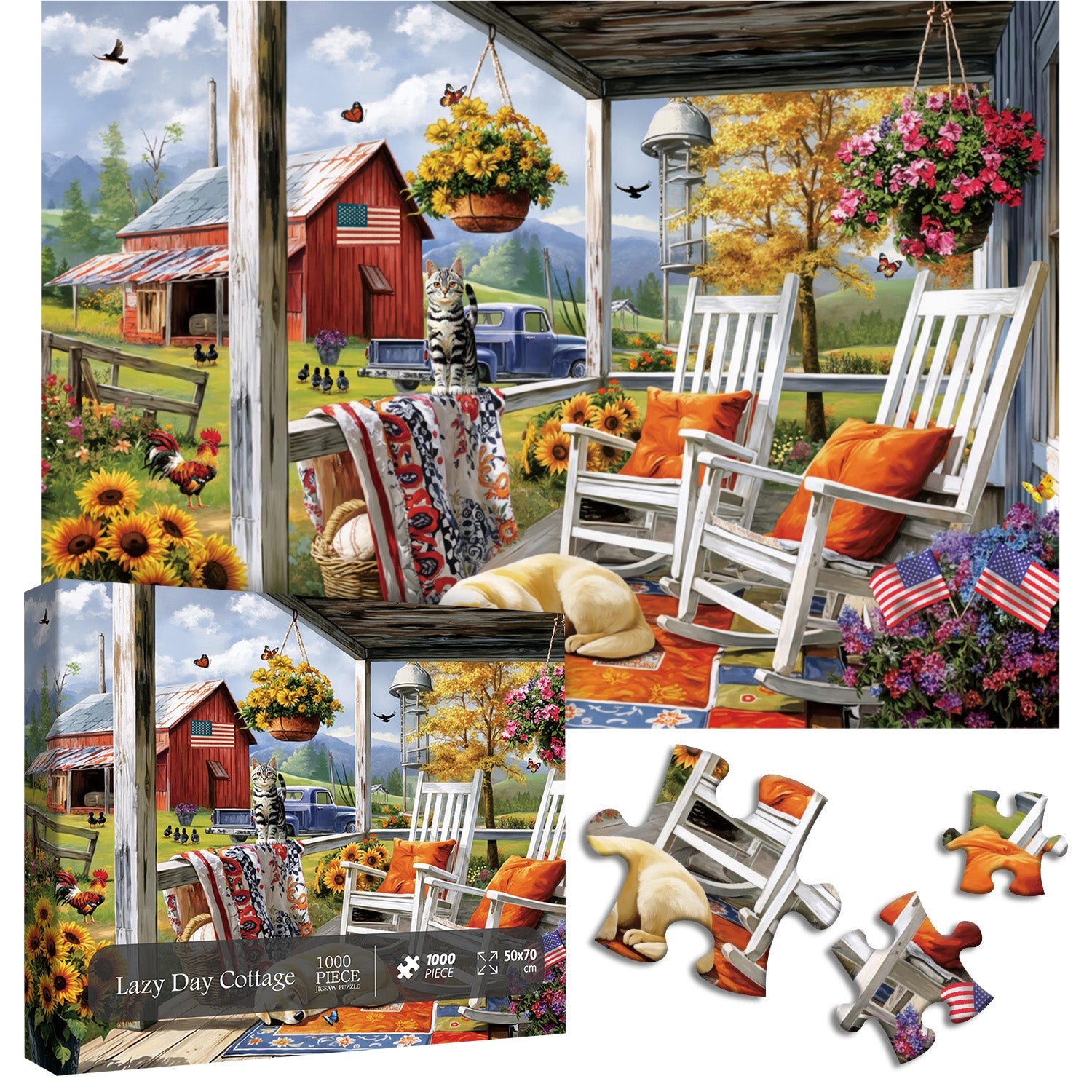 Lazy Day Cottage Jigsaw Puzzle 1000 Pieces