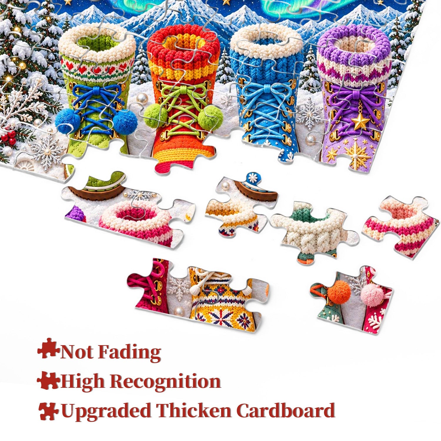 Aurora Knit Boots Jigsaw Puzzle 1000 Pieces