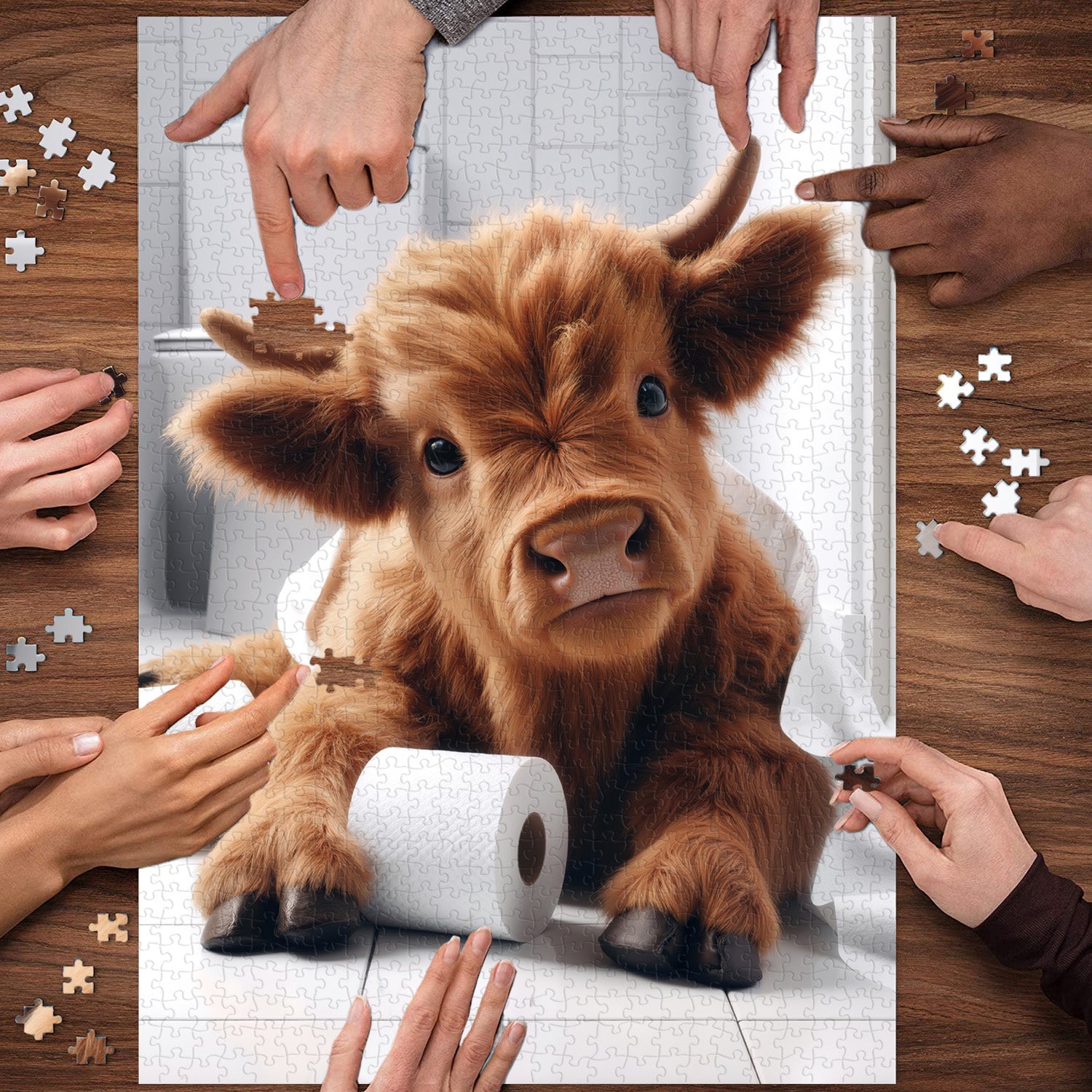 Toilet Paper Cow Jigsaw Puzzle 1000 Pieces