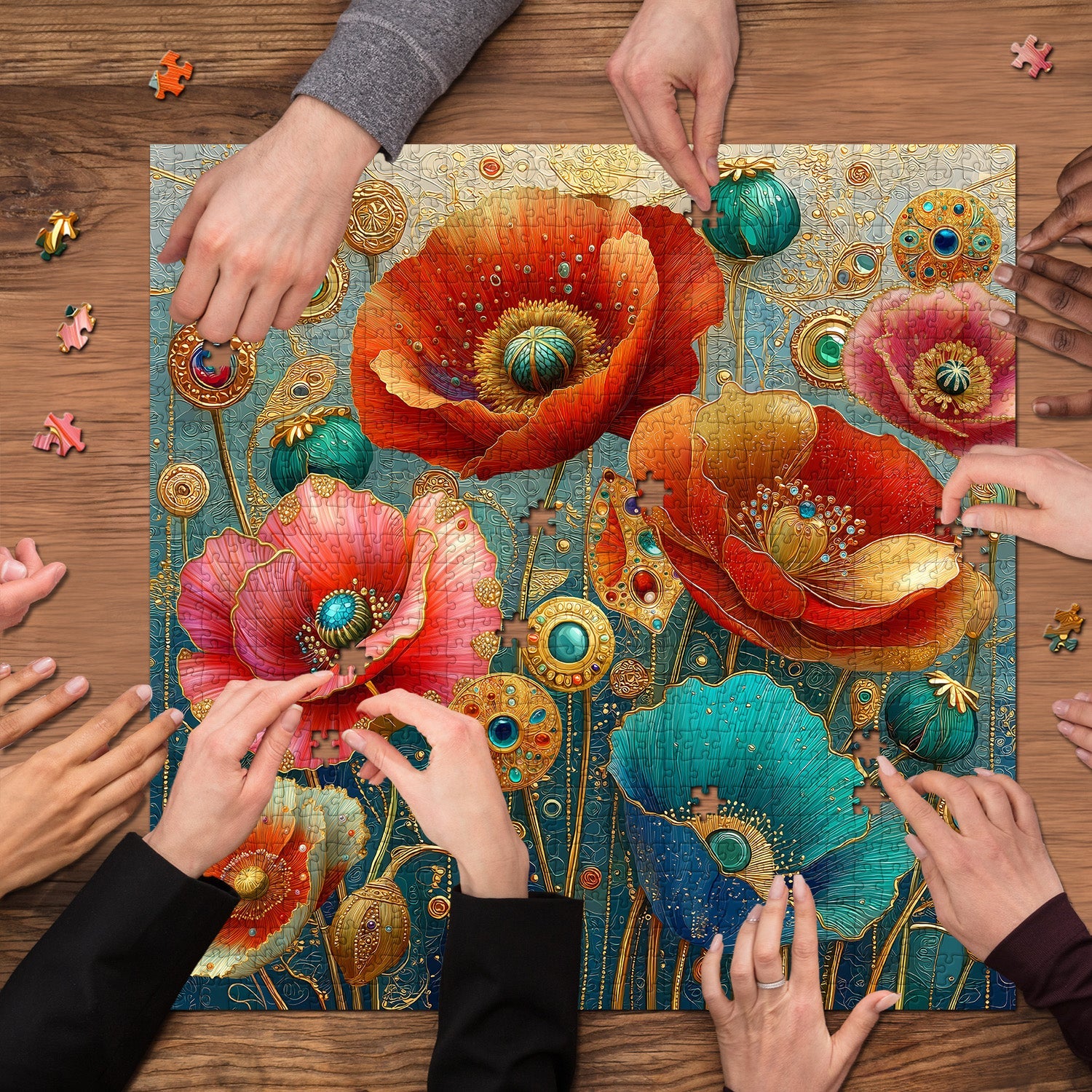 Gilded Blooms Jigsaw Puzzle 1000 Pieces