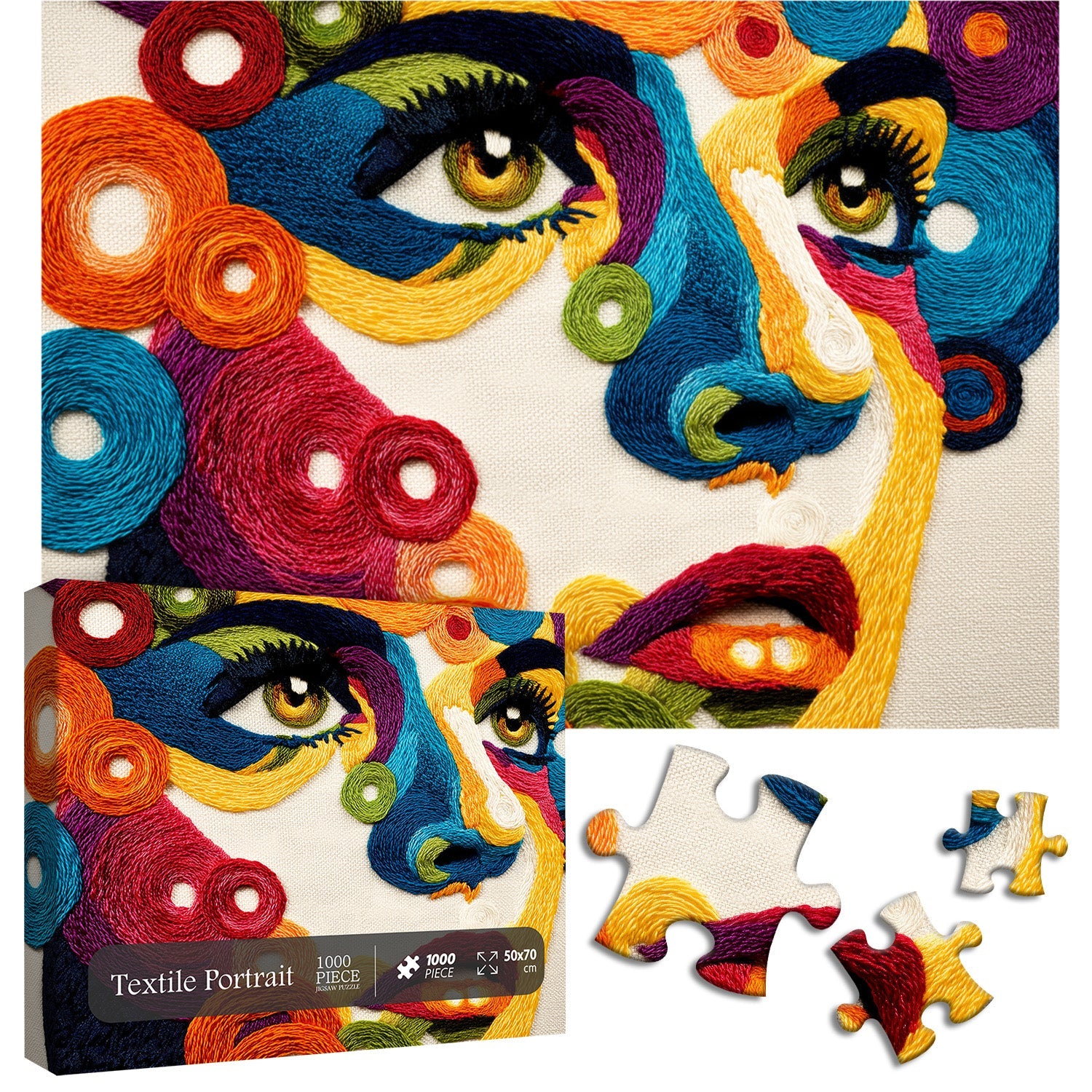 Puzzle puzzle portrait textile 1000 pièces