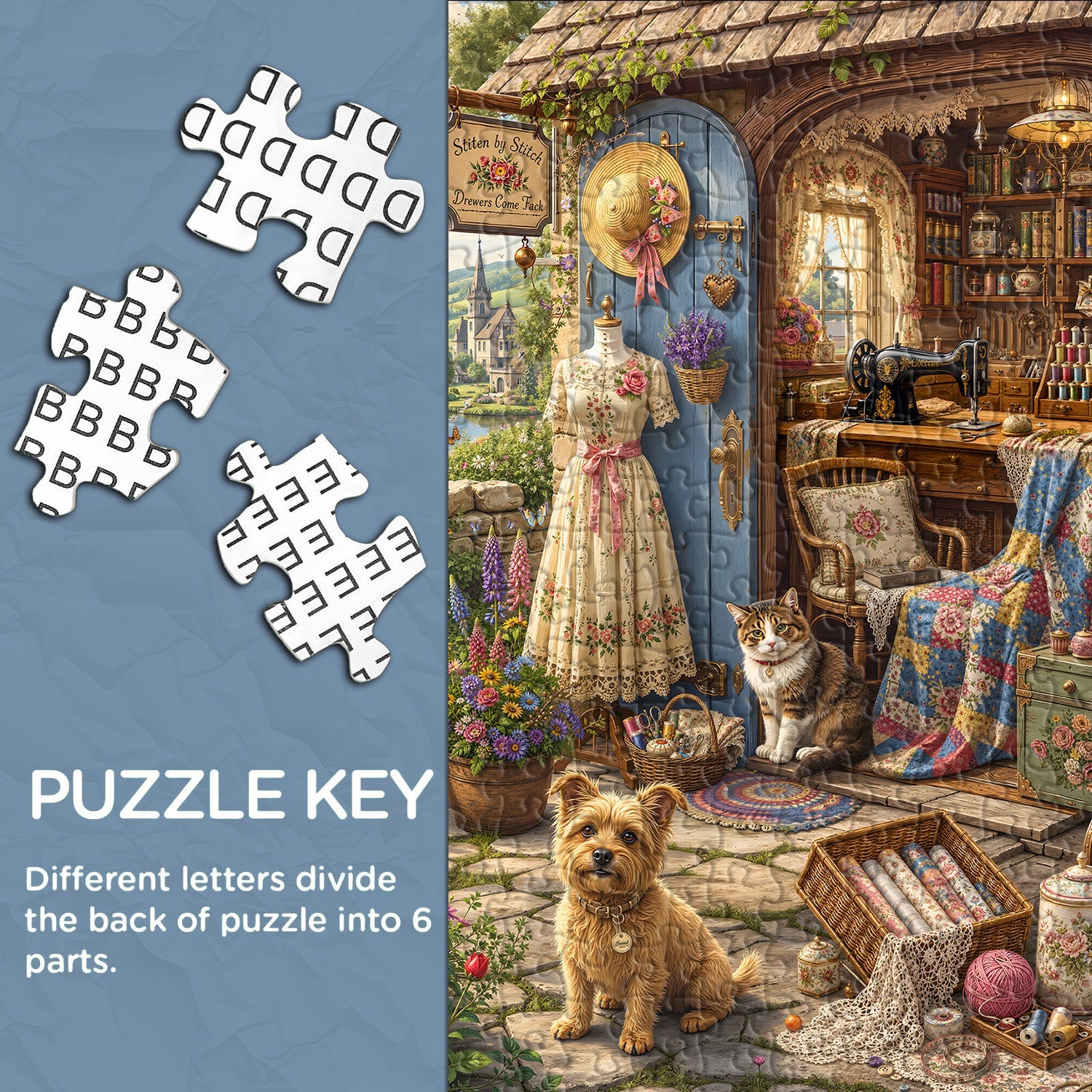 Cottage Sewing Shed Jigsaw Puzzle 1000 Piece