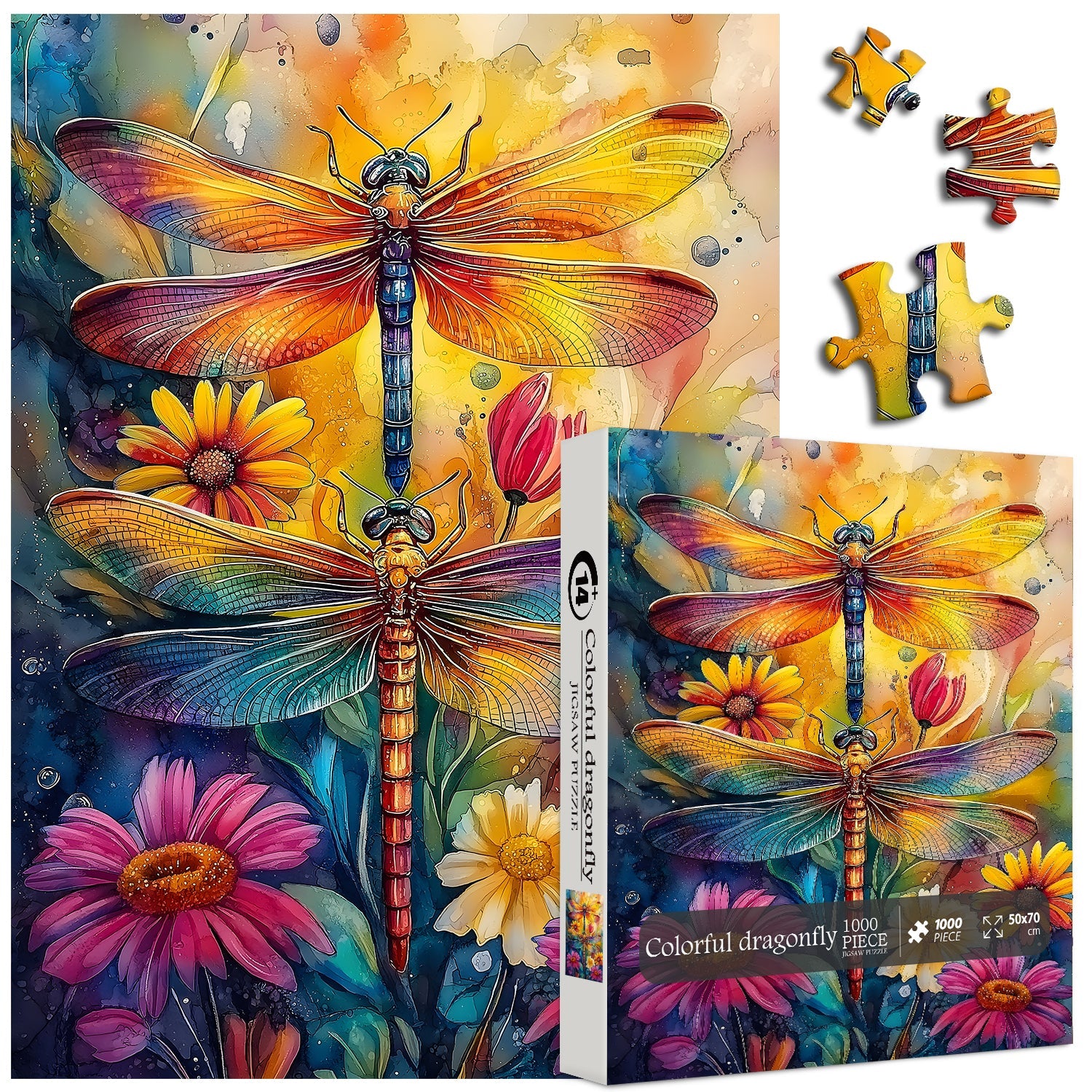 Colorful Dragonfly Jigsaw Puzzles 1000 Pieces