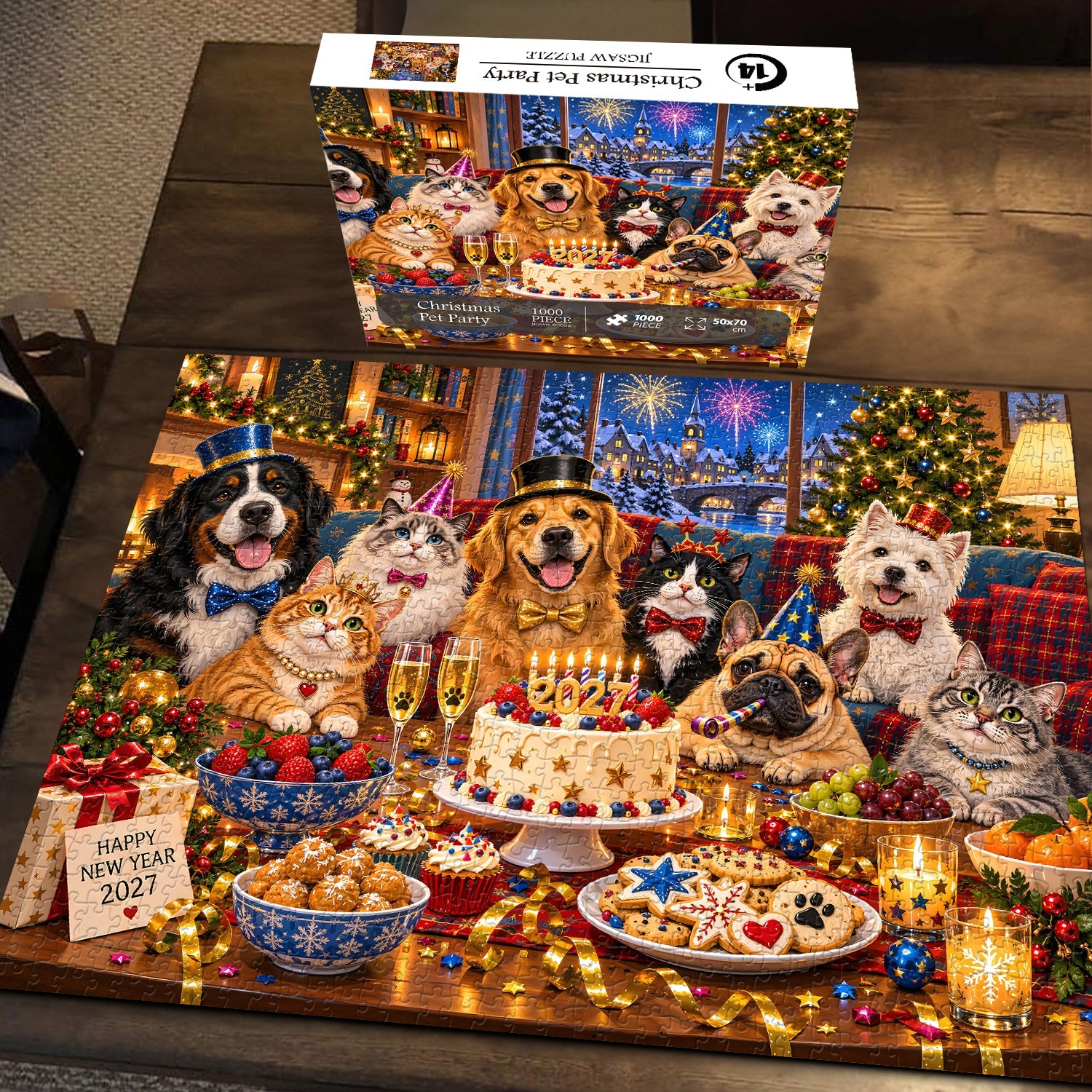 Christmas Pet Party Jigsaw Puzzle 1000 Pieces