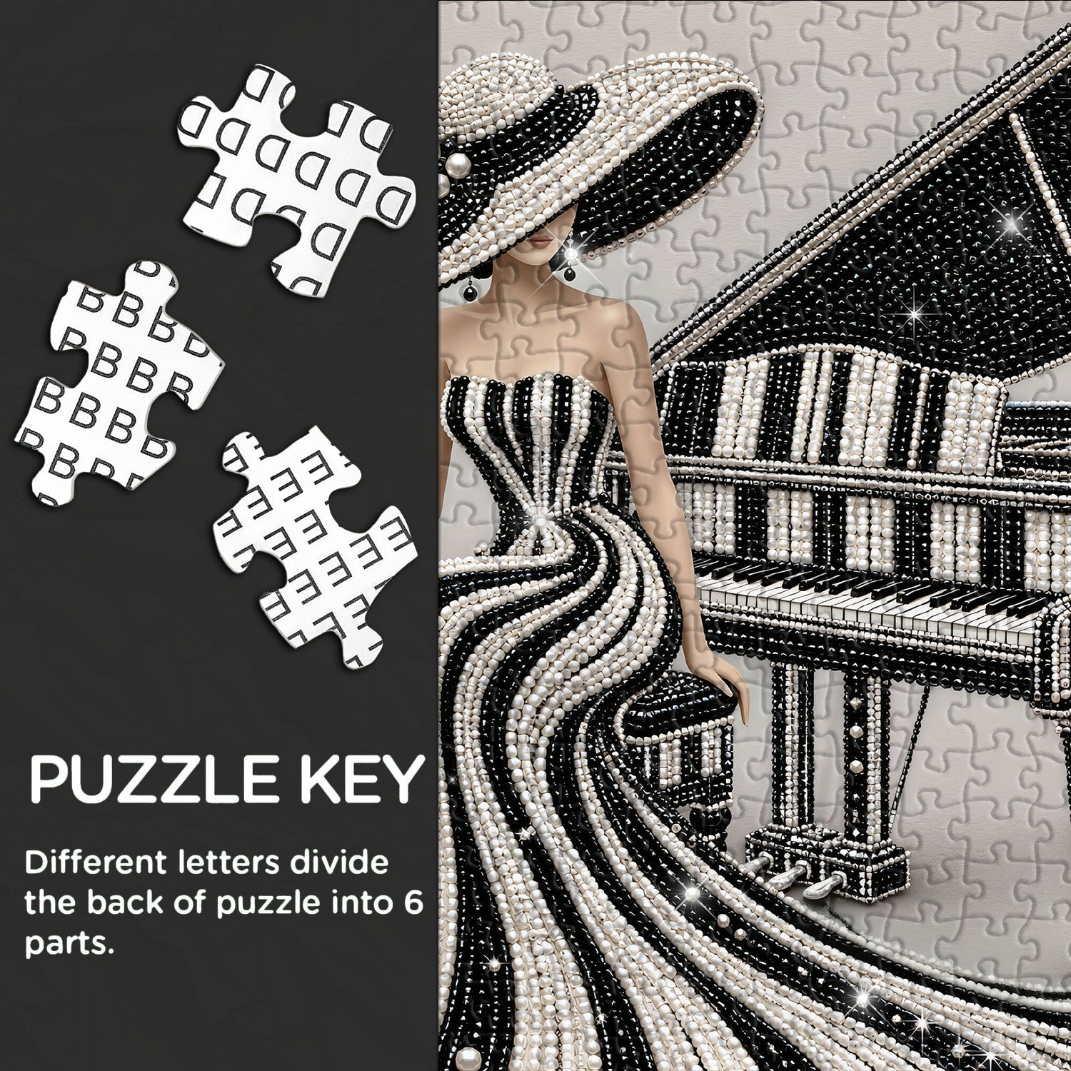 Elegant Piano Muse Jigsaw Puzzle 1000 Piece