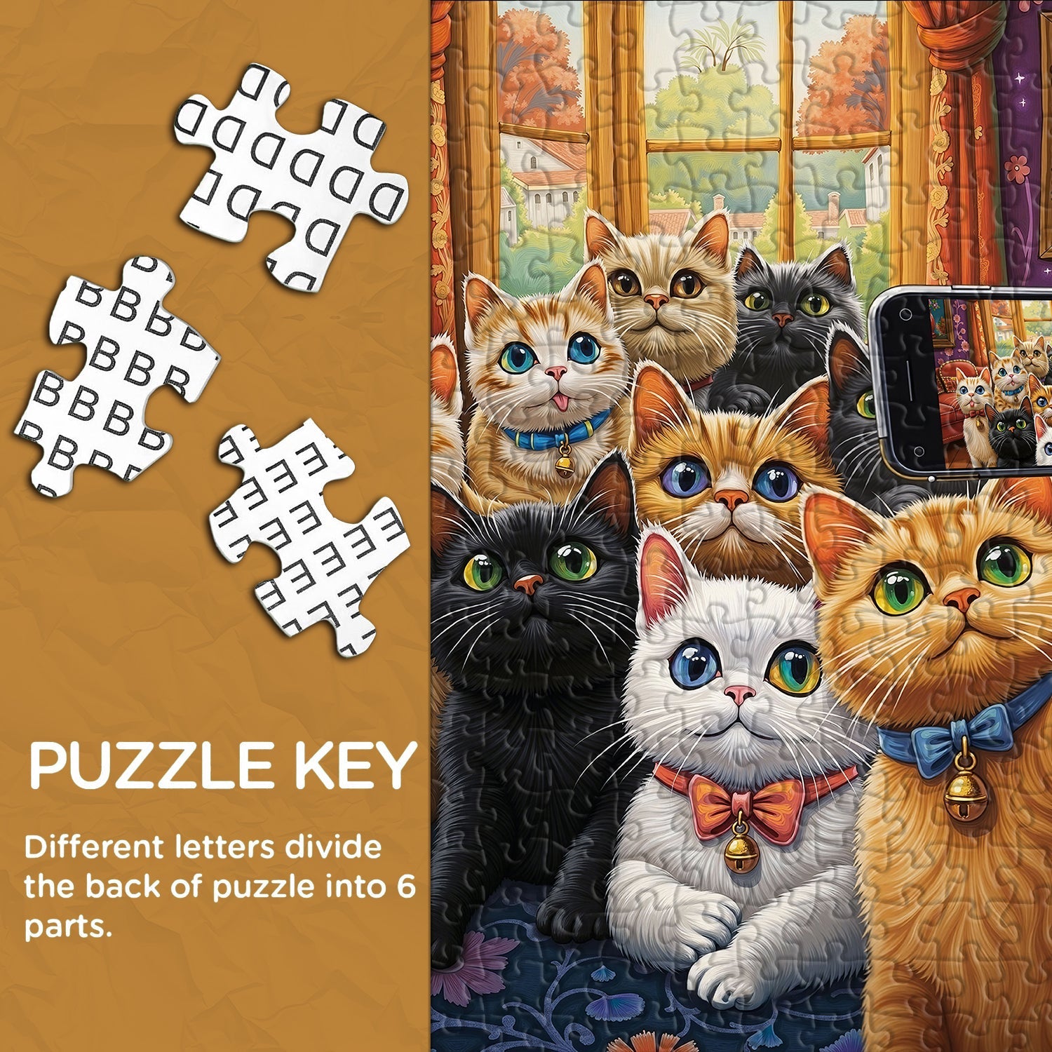 Cats in the lens Jigsaw Puzzle 1000 Pieces