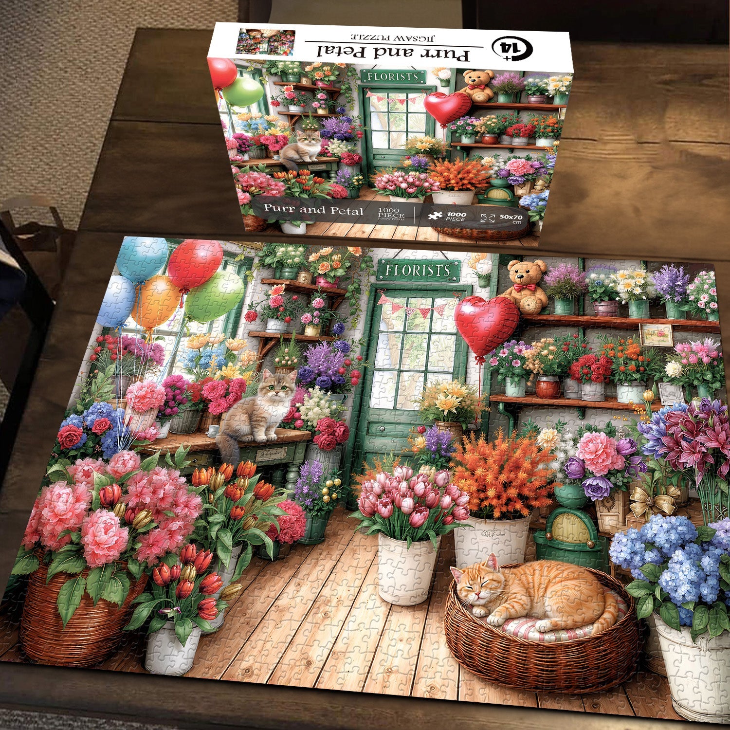 Purr and Petal Jigsaw Puzzle 1000 Pieces
