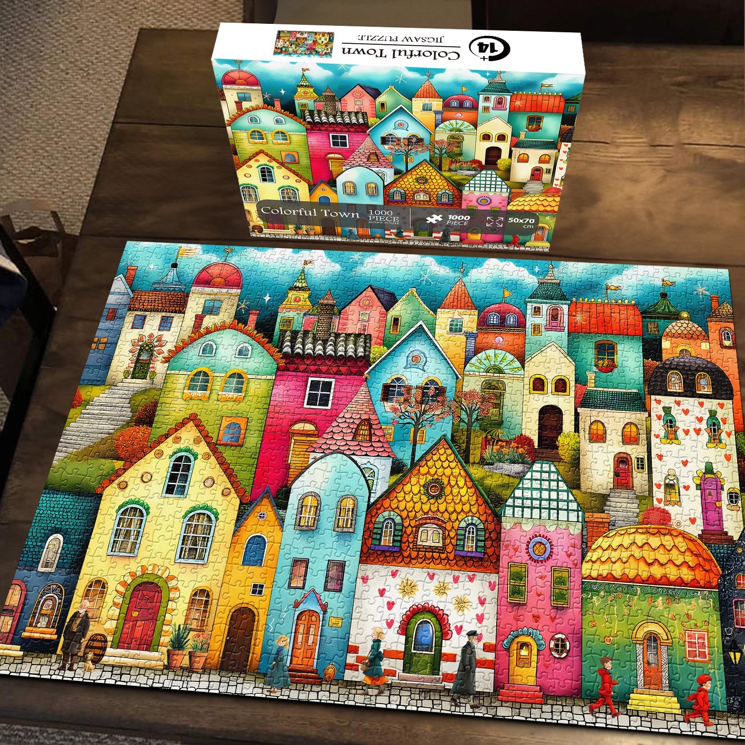 Colorful Town Jigsaw Puzzle 1000 Pieces