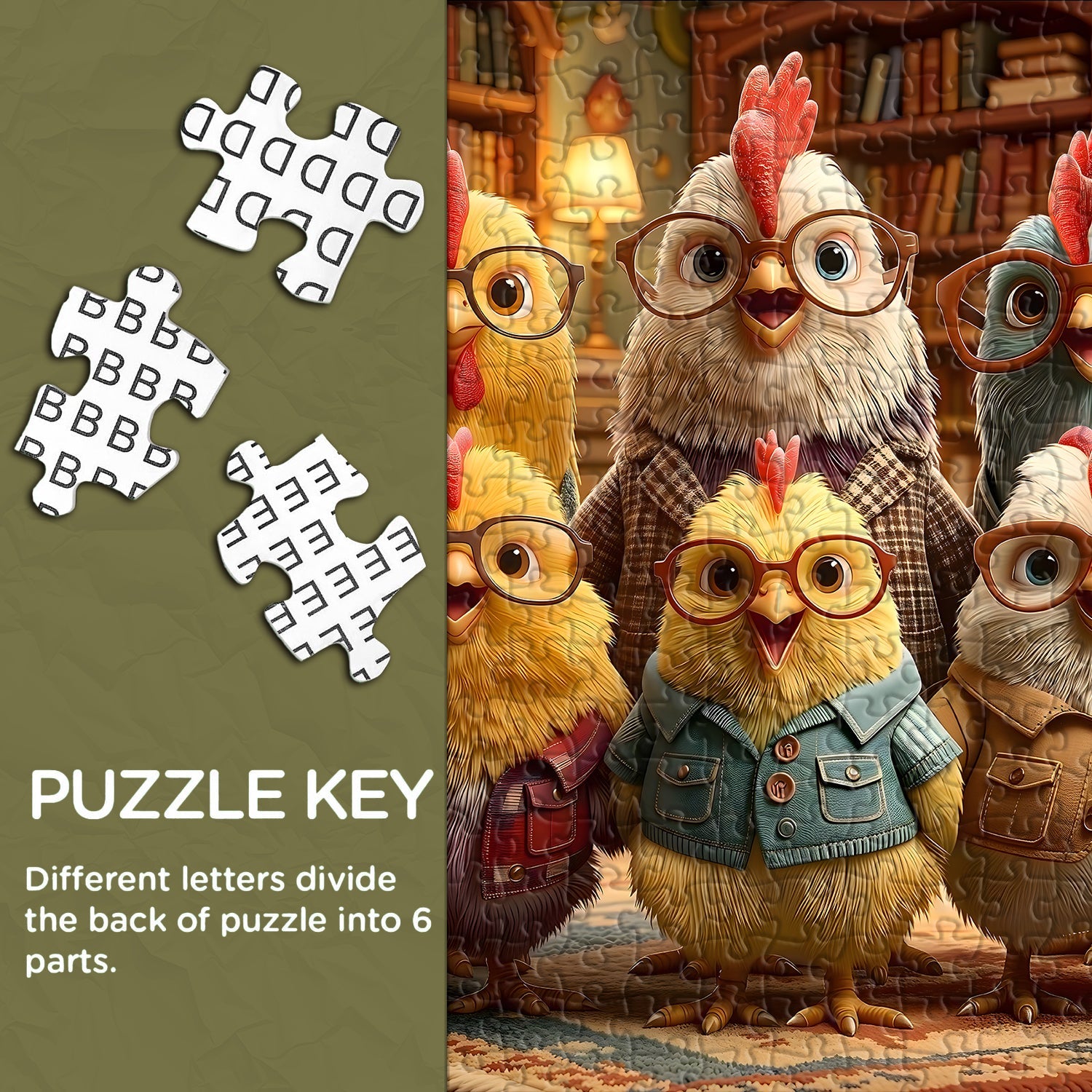 Study Chickens Jigsaw Puzzle 1000 Pieces