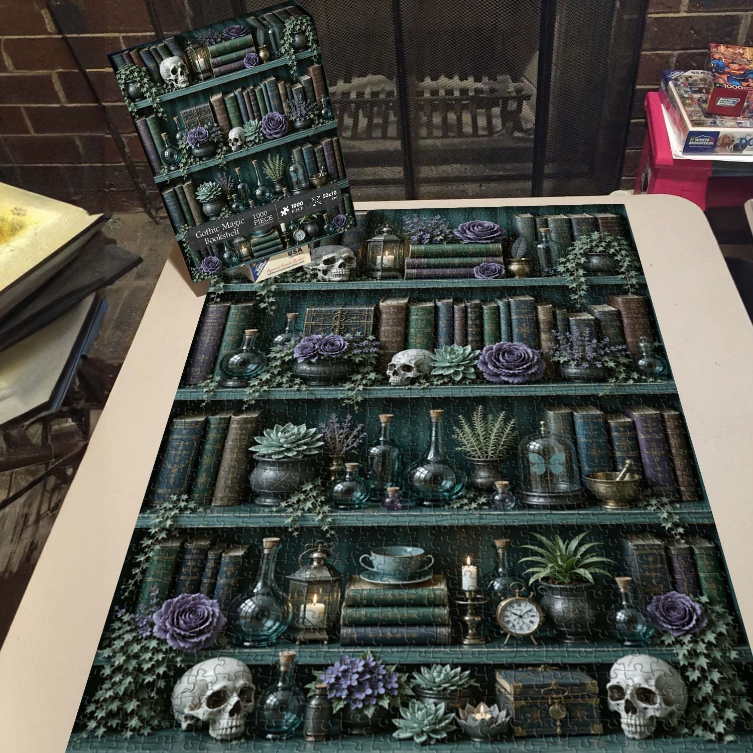 Gothic Magic Bookshelf Jigsaw Puzzle 1000 Piece