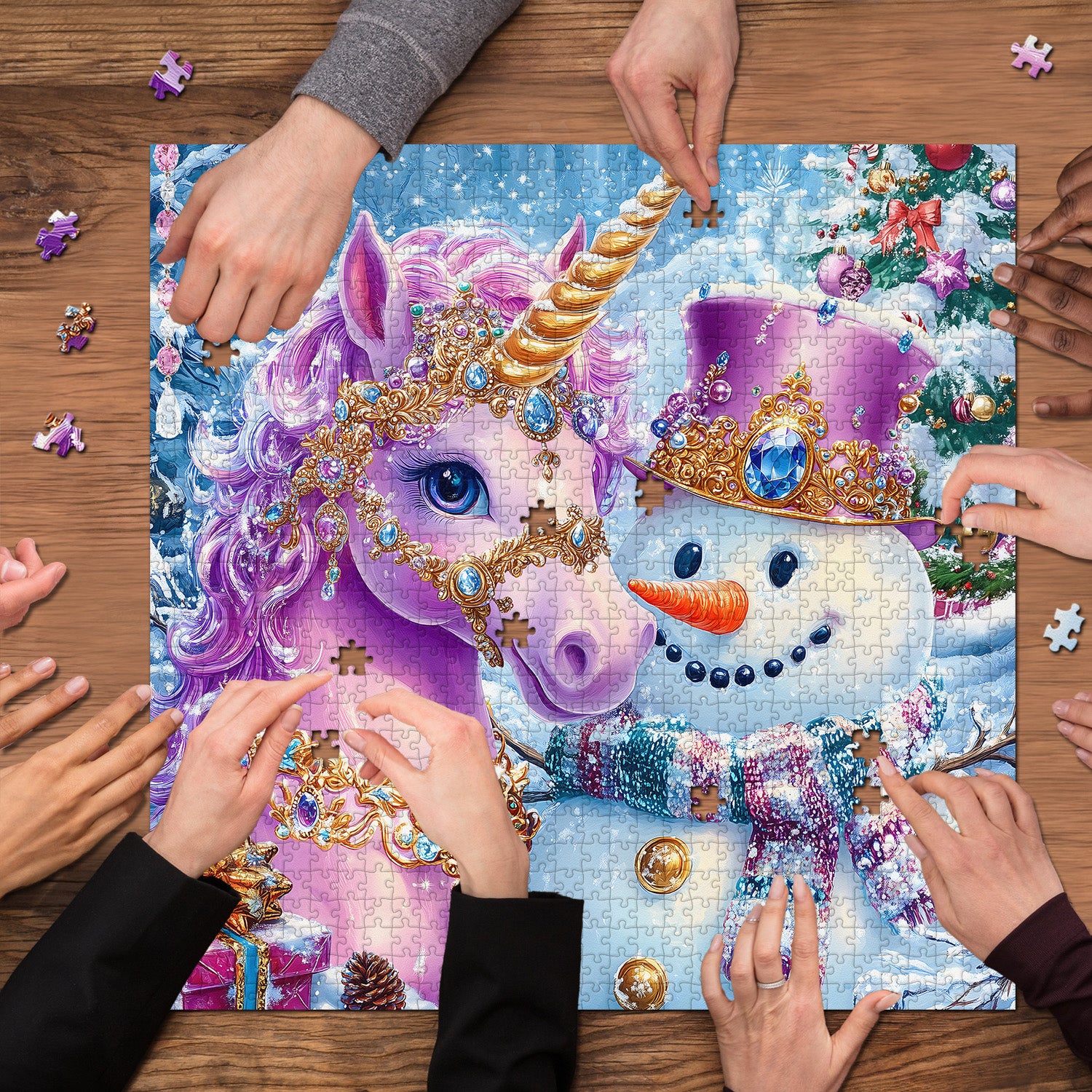 Snowman Unicorn Jigsaw Puzzles 1000 Pieces