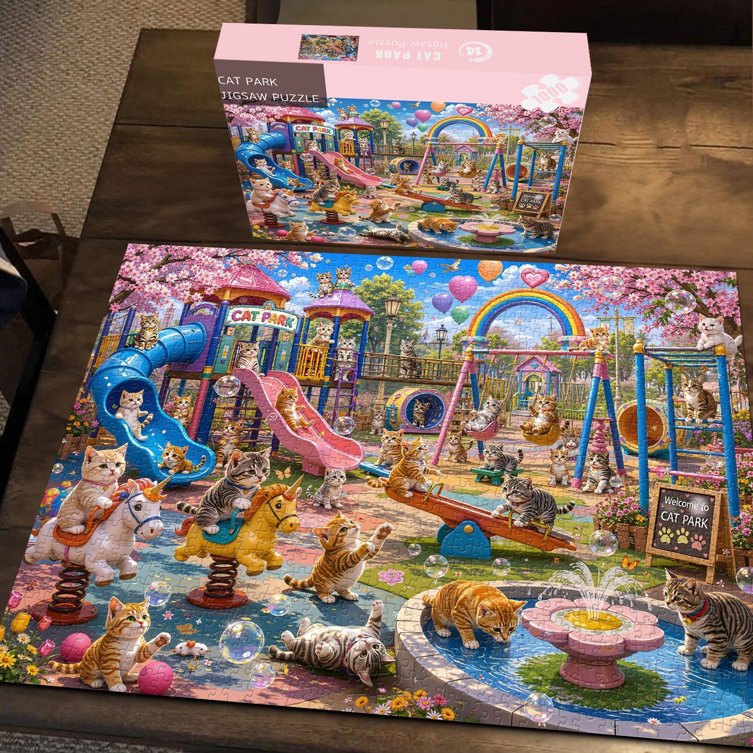 Cat Park Jigsaw Puzzle 1000 Pieces