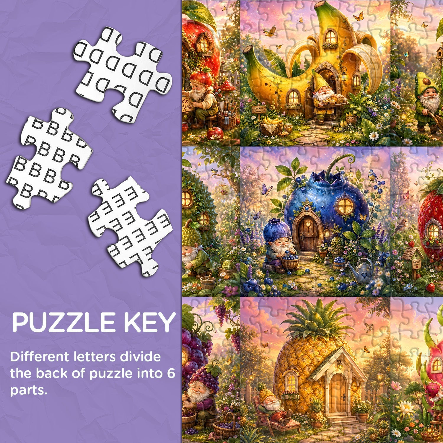 Dwarf Orchard Cottages Jigsaw Puzzle 1000 Pieces