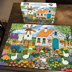 Windmill Pet Courtyard Jigsaw Puzzle 1000 Pieces