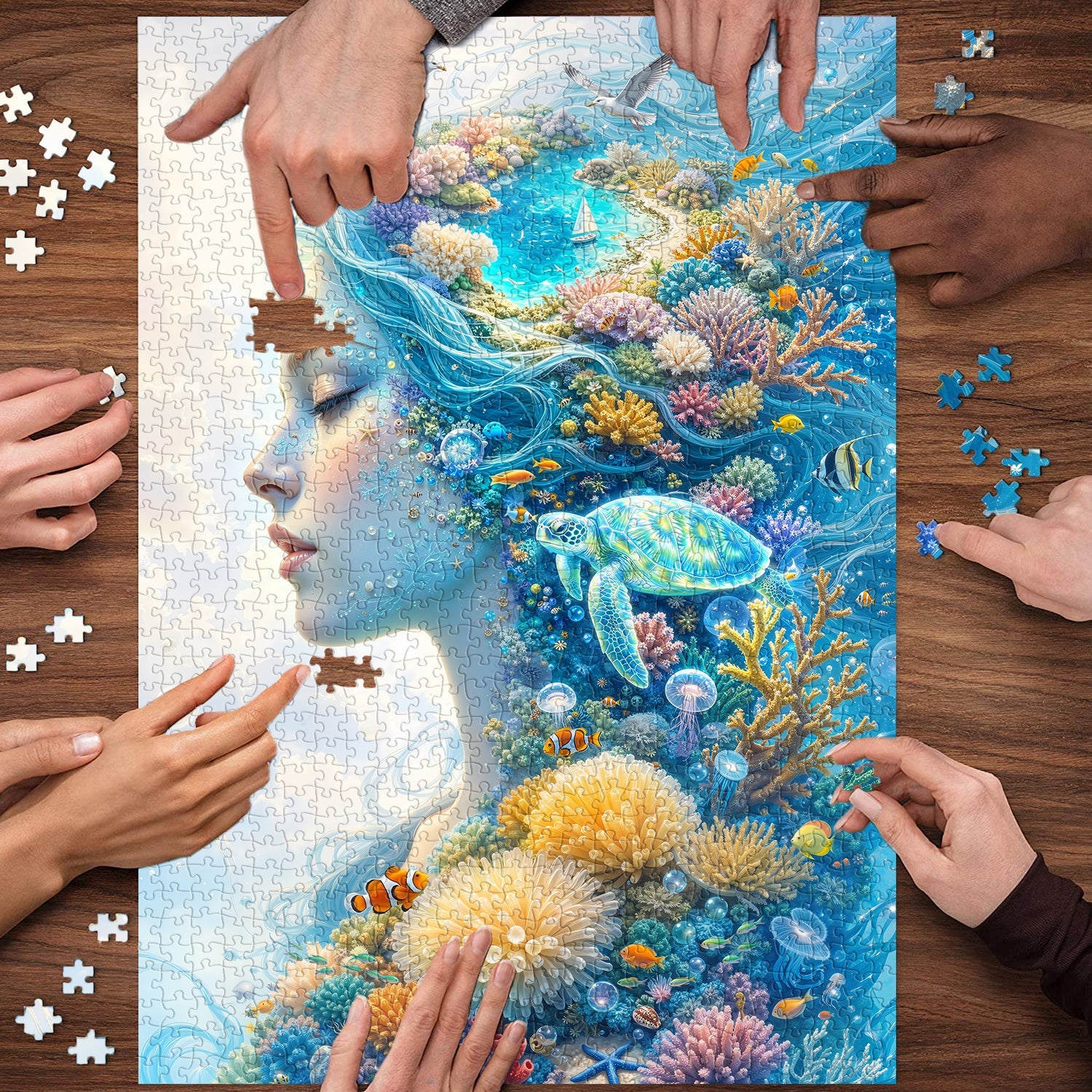 Azure Ocean Spirit Jigsaw Puzzle 1000 Piece