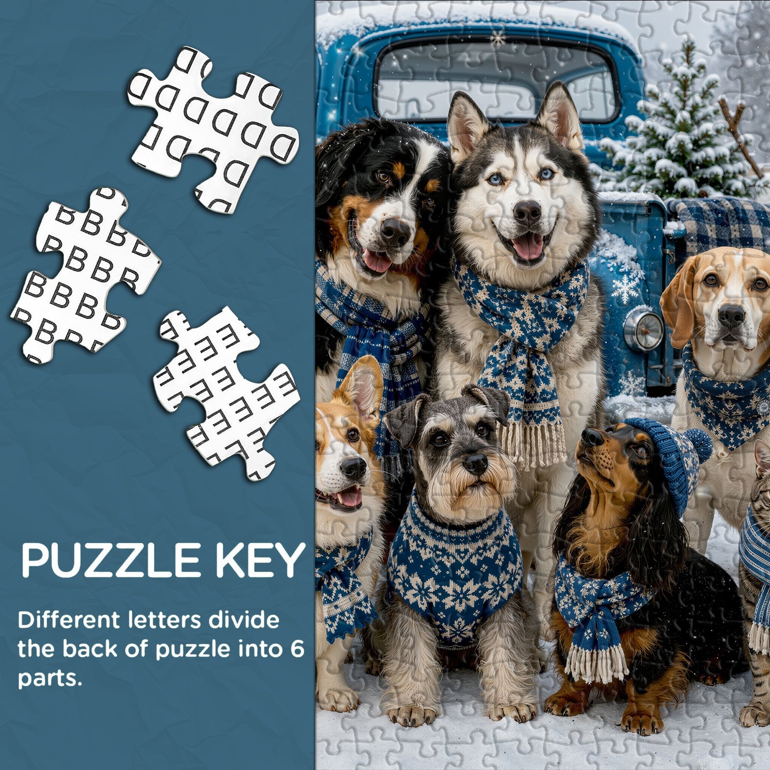 Winter Scarf Family Photo Jigsaw Puzzle 1000 Pieces