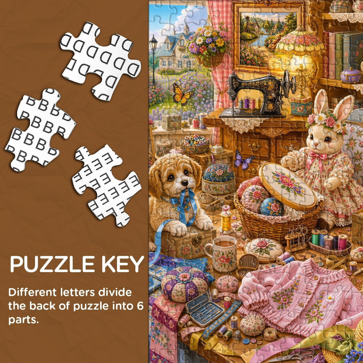 Cozy Sewing Cottage Jigsaw Puzzle 1000 Piece