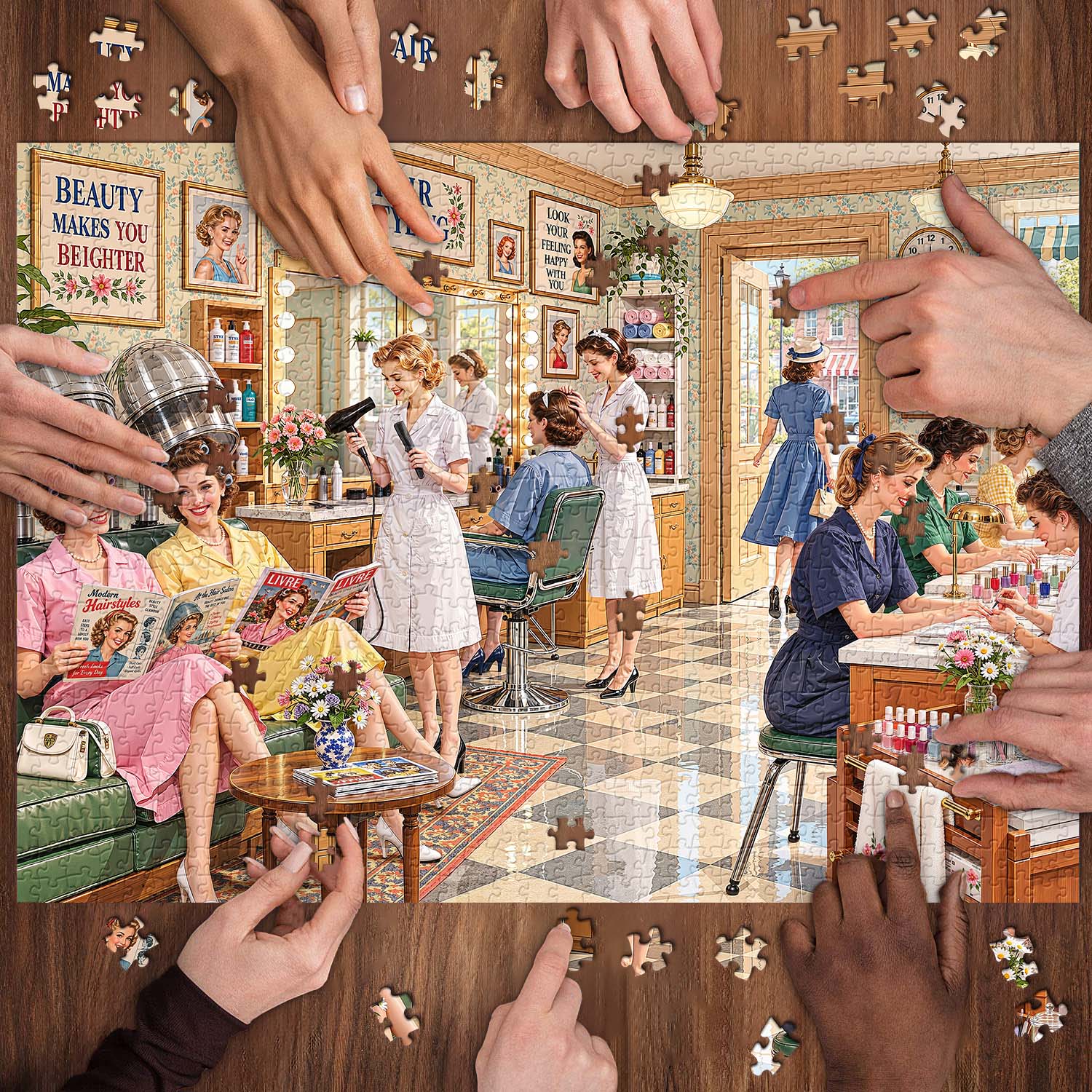 Retro Salon Jigsaw  Puzzle 1000 Piece