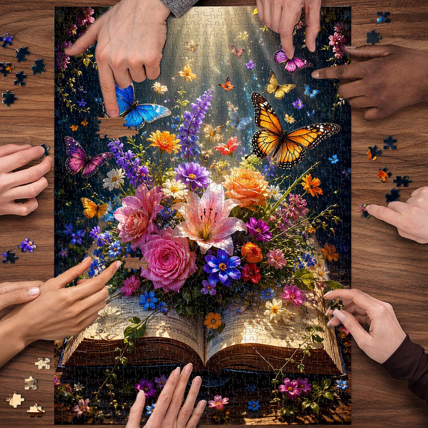Book Blooms & Butterflies Jigsaw Puzzle 1000 Pieces