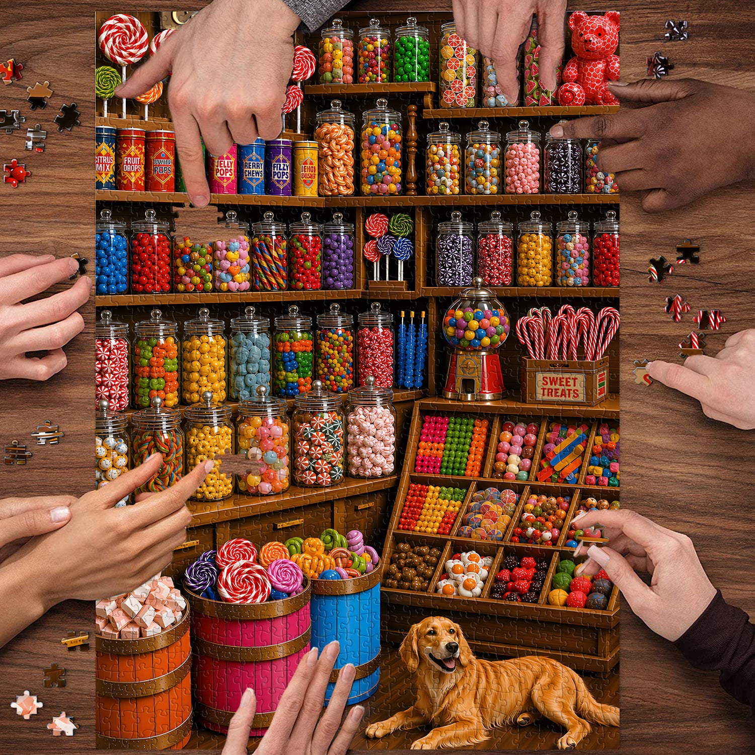 Candy Shop Pup Jigsaw Puzzle 1000 Pieces