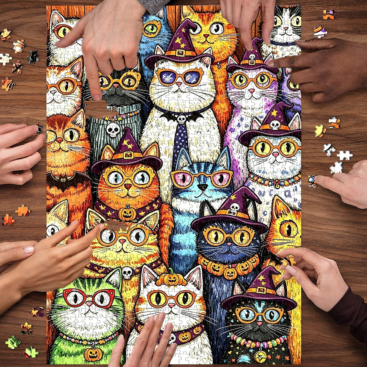 Halloween Cat Party Jigsaw Puzzle 1000 Pieces
