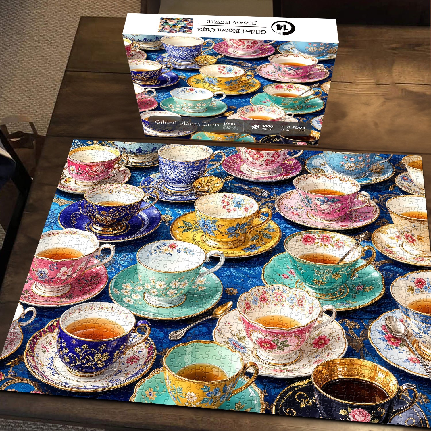 Gilded Bloom Cups Jigsaw Puzzle 1000 Piece