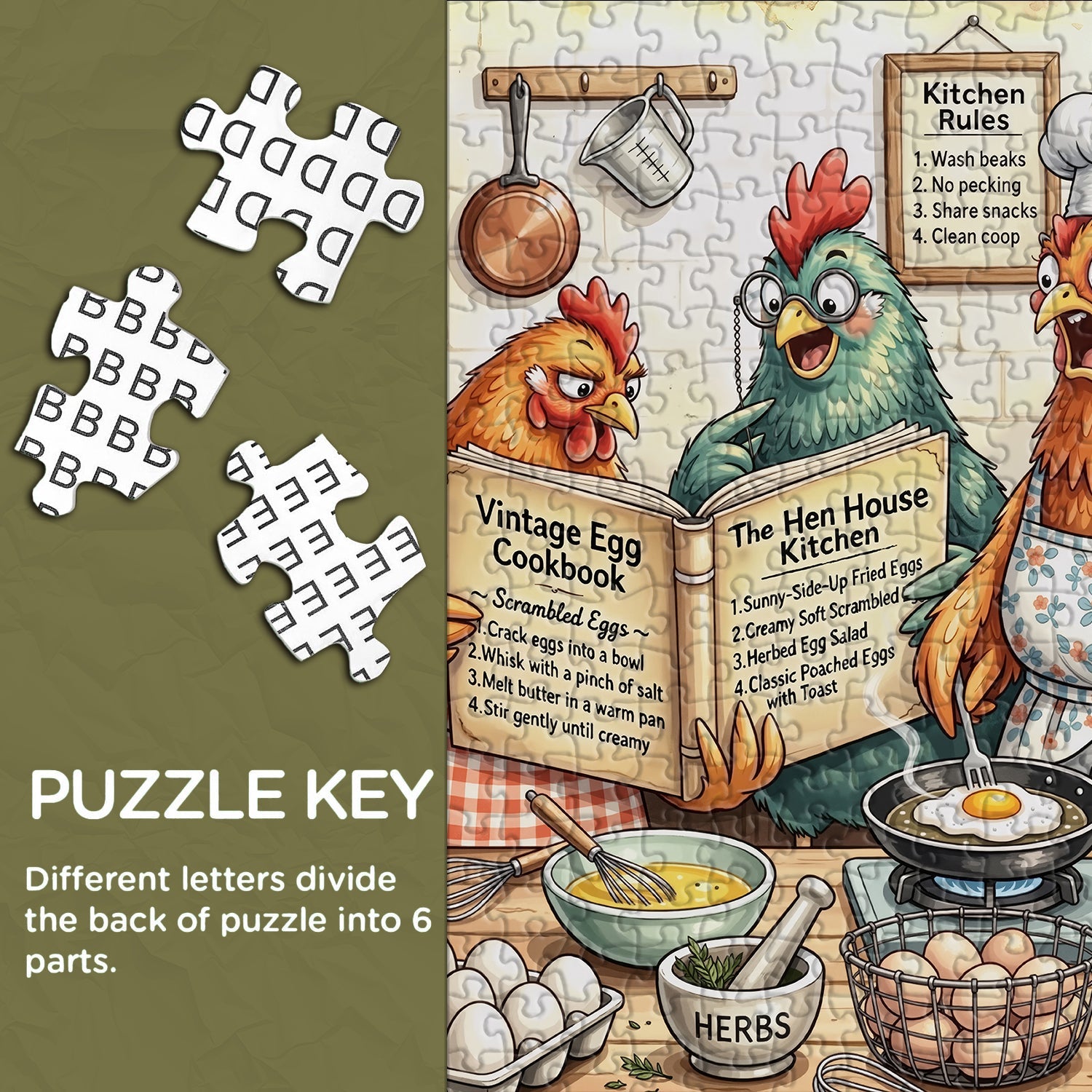 Cluck Cookery Jigsaw Puzzle 1000 Pieces