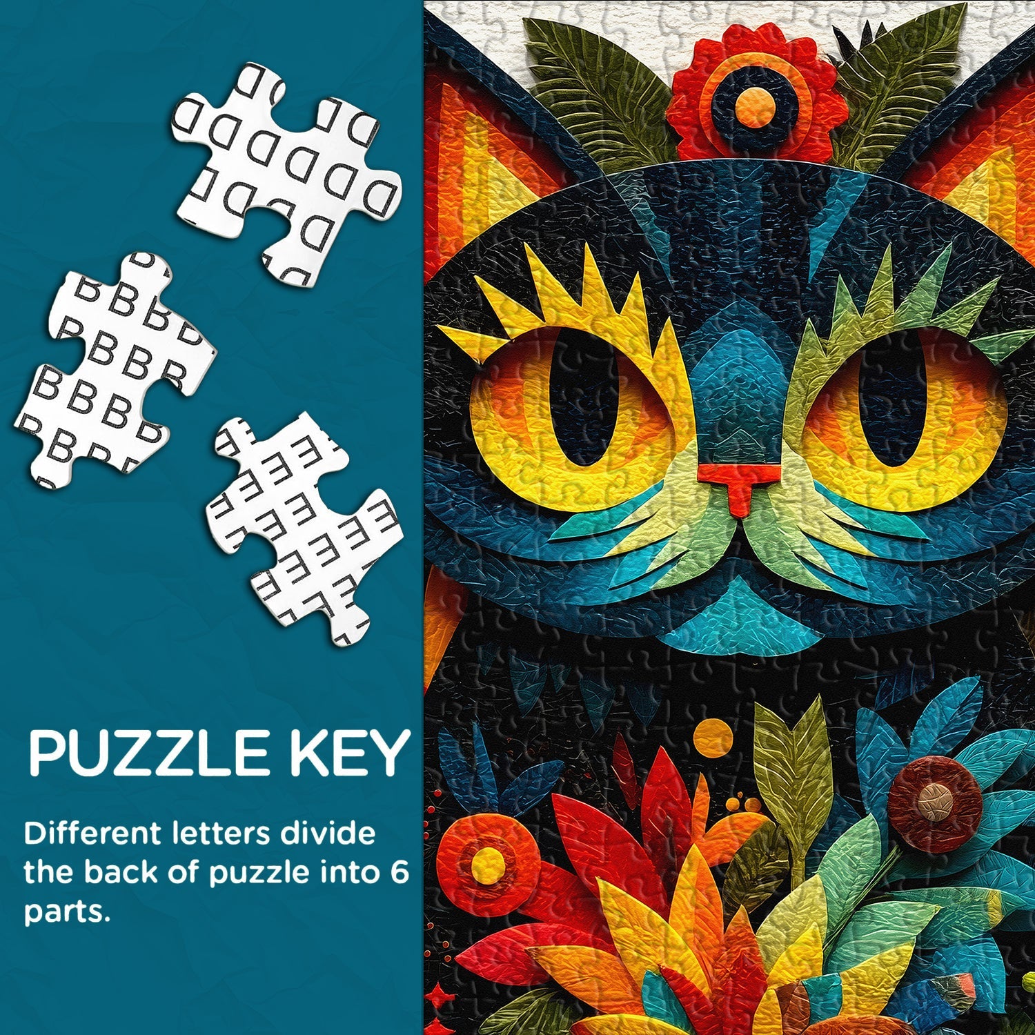 Color Bloom Cat Jigsaw Puzzle 1000 Pieces