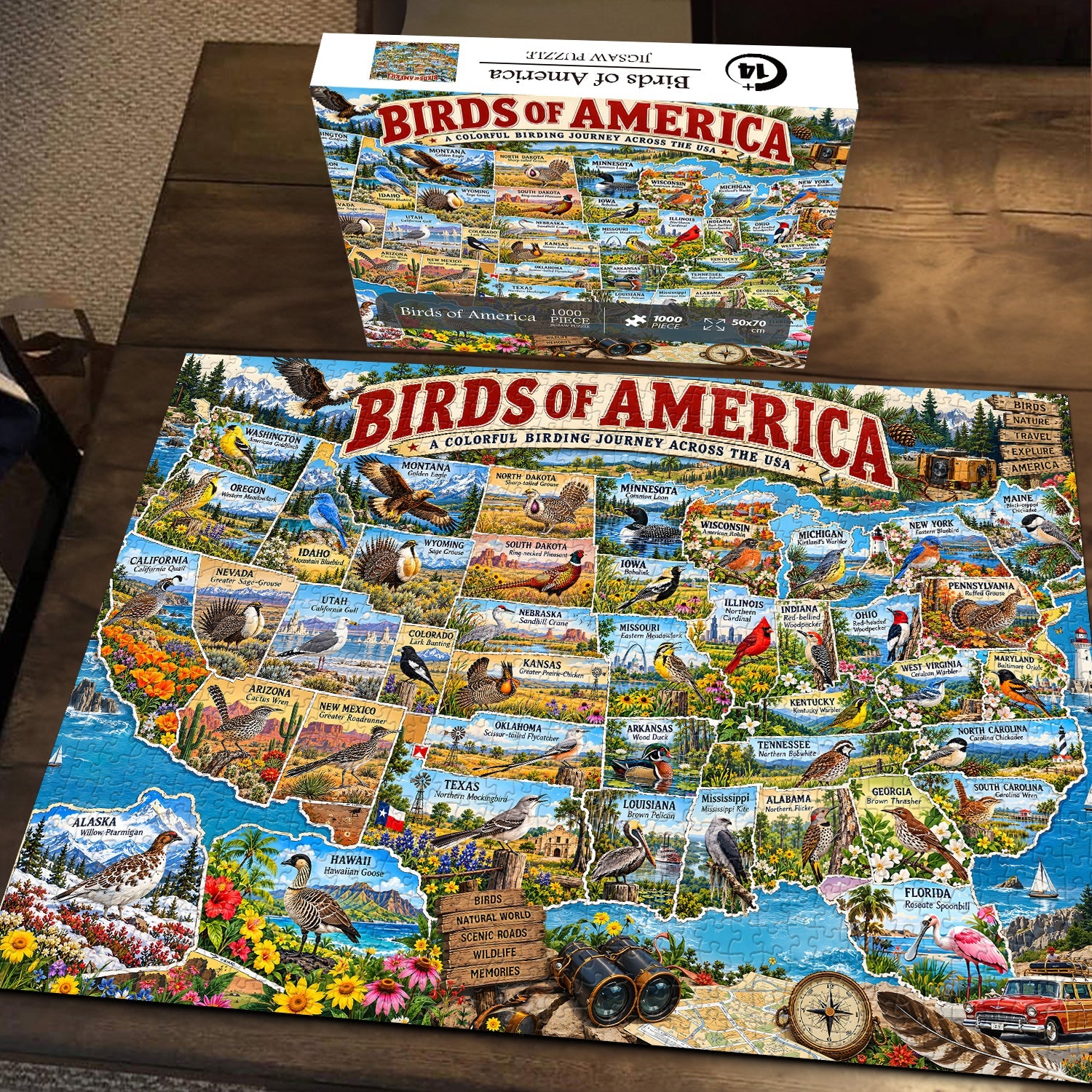 Birds of America Jigsaw Puzzle 1000 Pieces
