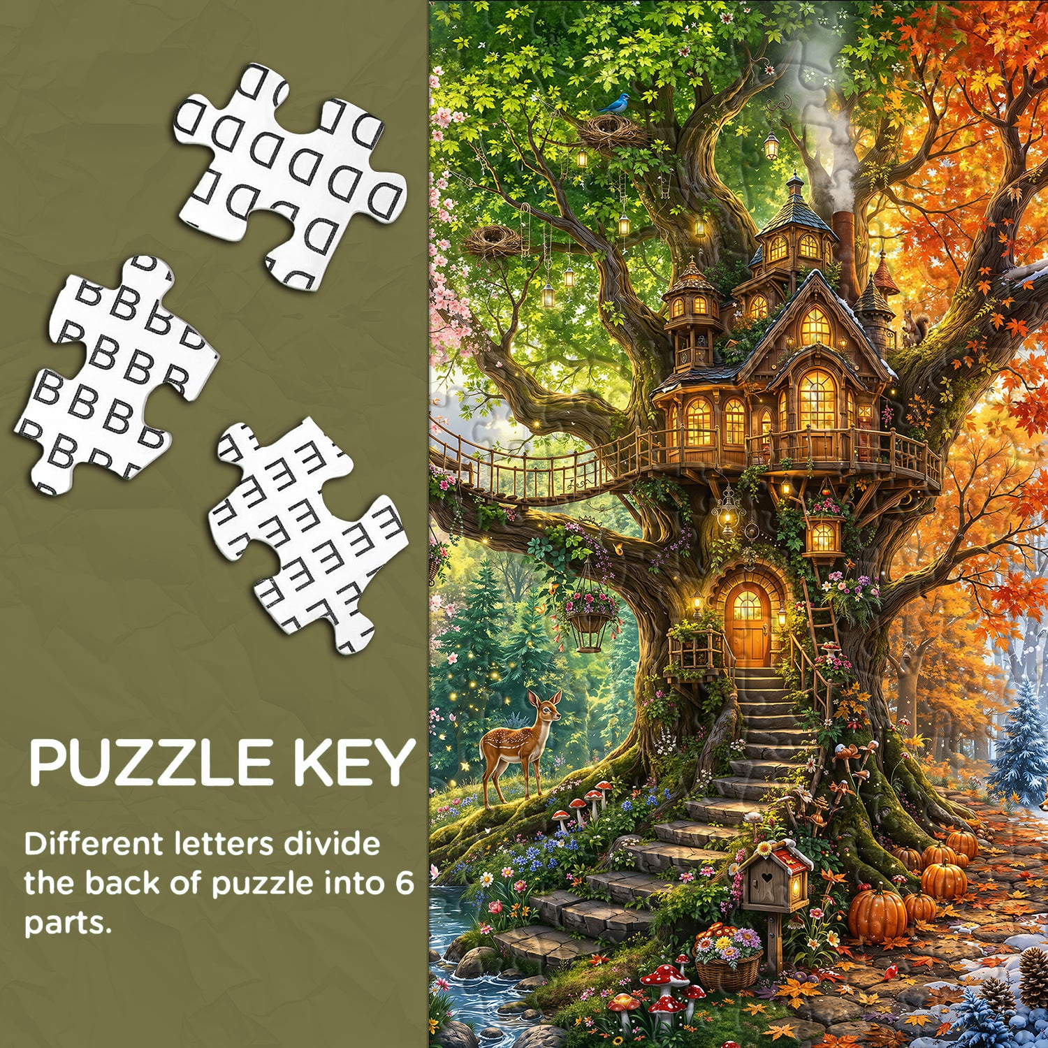 Four Seasons Treehouse Jigsaw Puzzle 1000 Pieces
