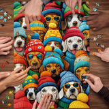 Cute Dog Fashion Hat Jigsaw Puzzle 1000 Pieces