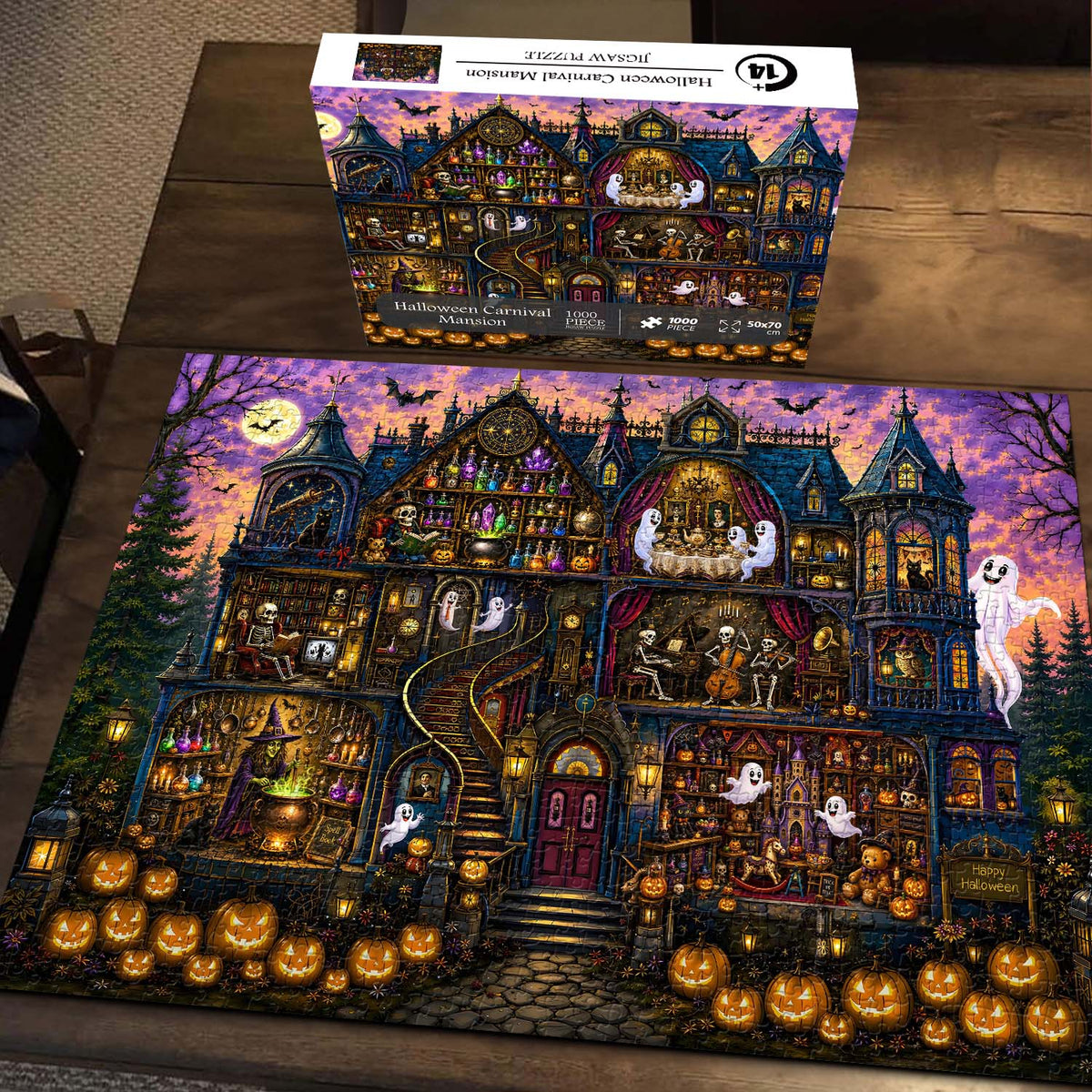 Halloween Carnival Mansion Jigsaw Puzzle 1000 Pieces