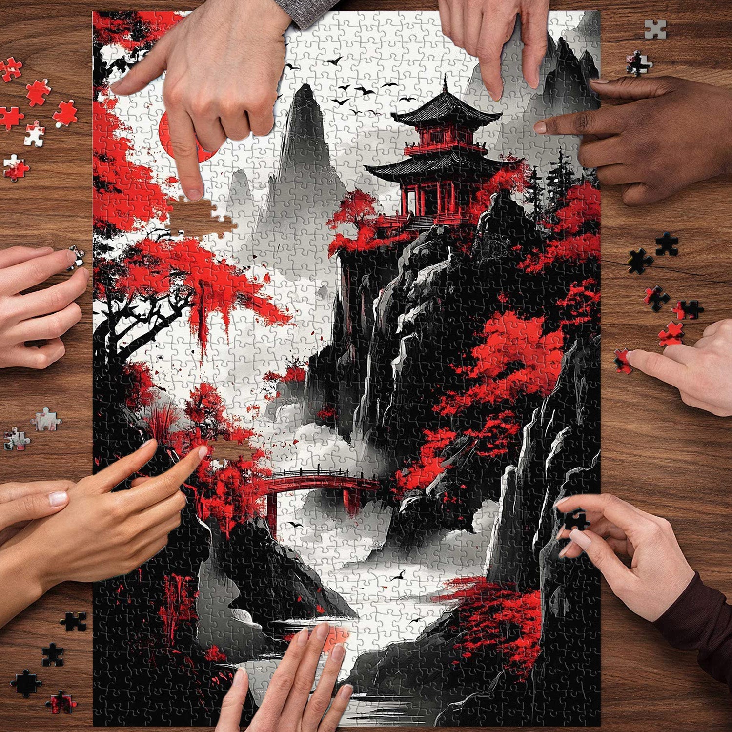 Crimson Temple Jigsaw Puzzle 1000 Pieces