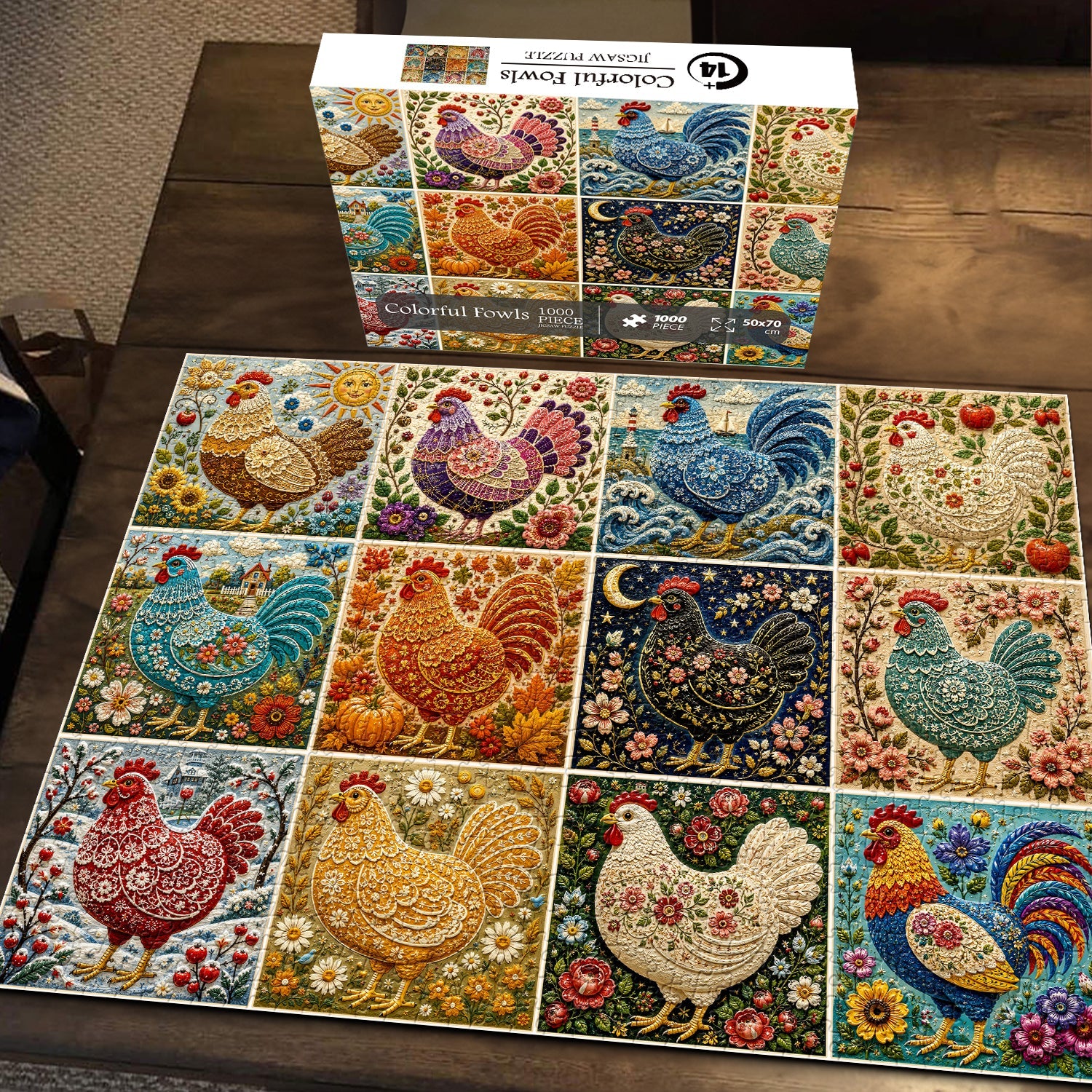 Colorful Fowls Jigsaw Puzzle 1000 Piece