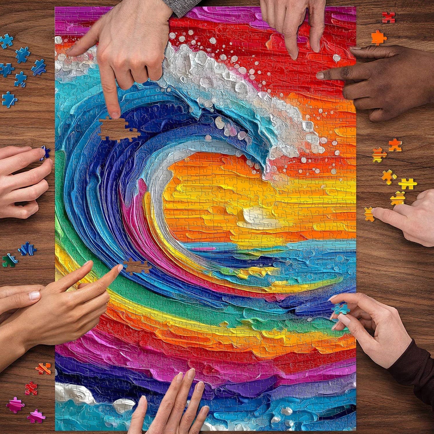 Colorful Waves Jigsaw Puzzle 1000 Pieces