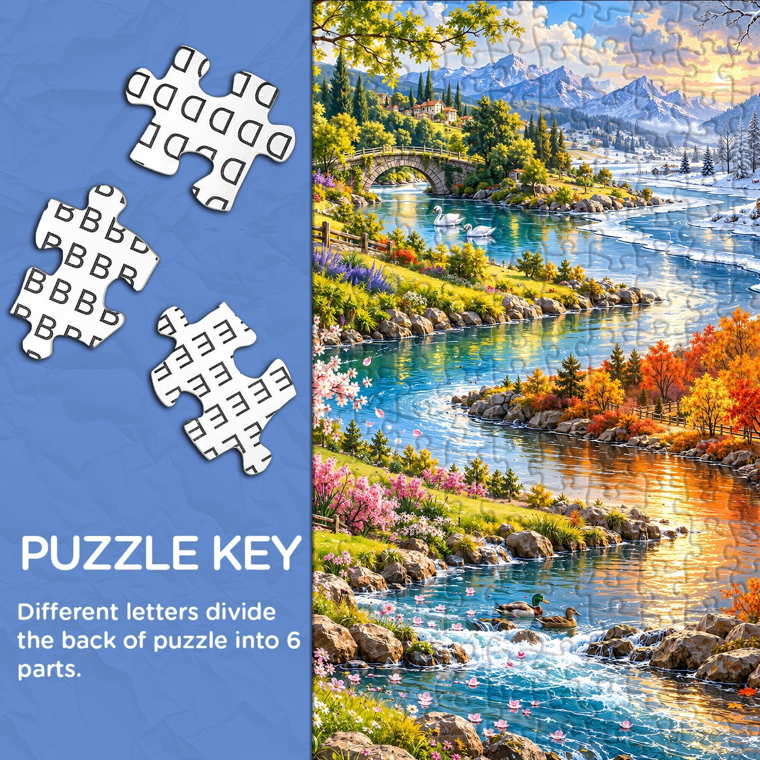 Four Seasons Valley Jigsaw Puzzle 1000 Pieces