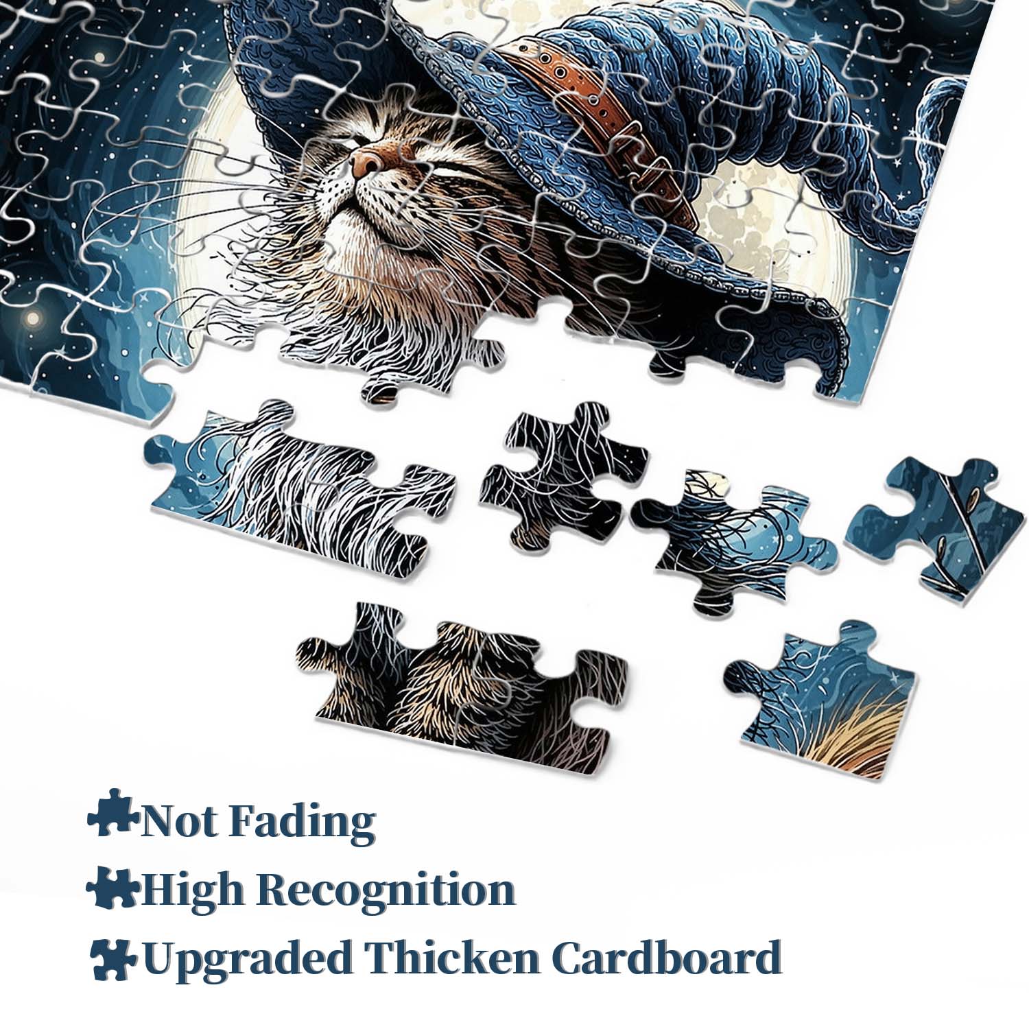 Moonlit Witch Cat  Jigsaw Puzzle 1000 Piece