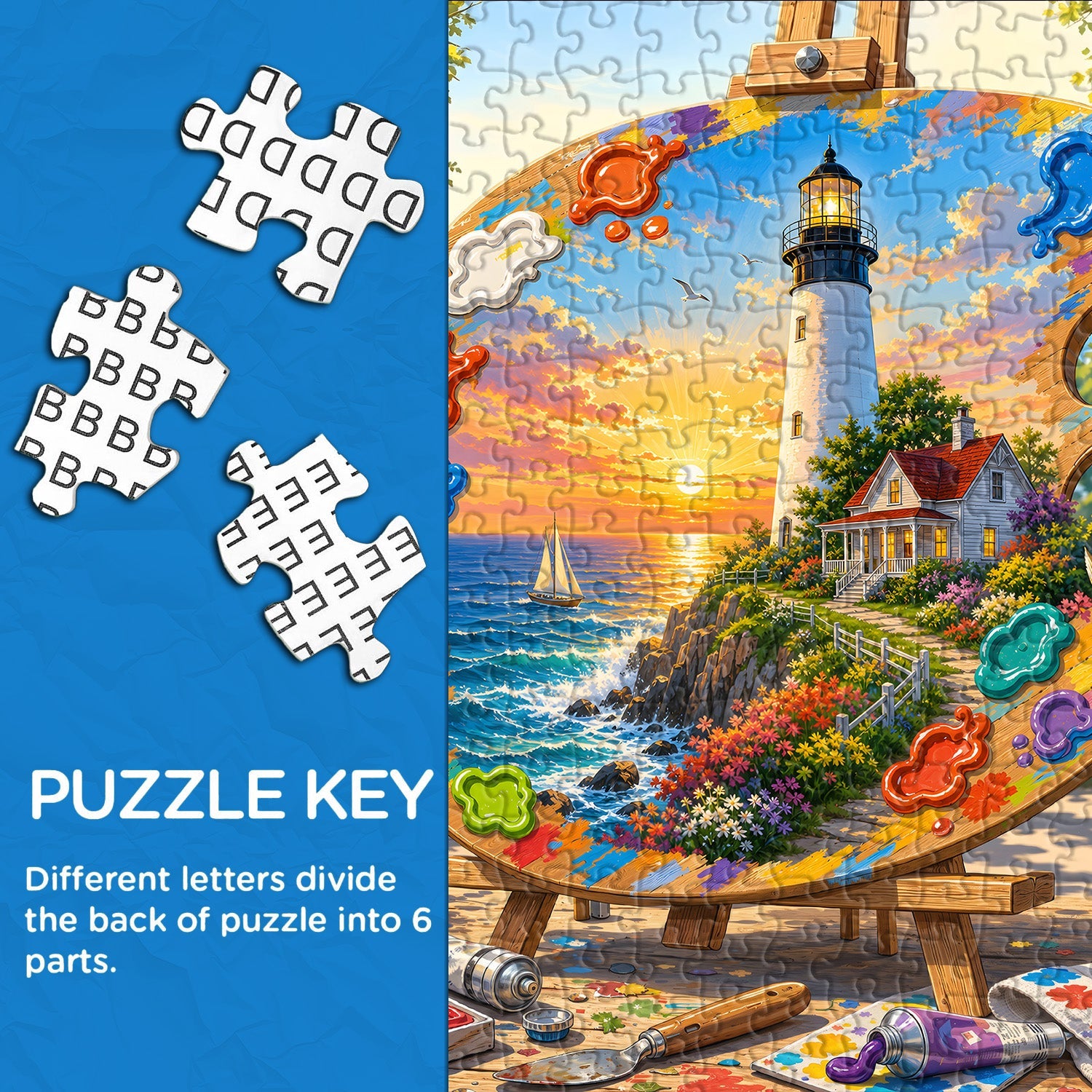 Lighthouse Art  Jigsaw Puzzle 1000 Piece