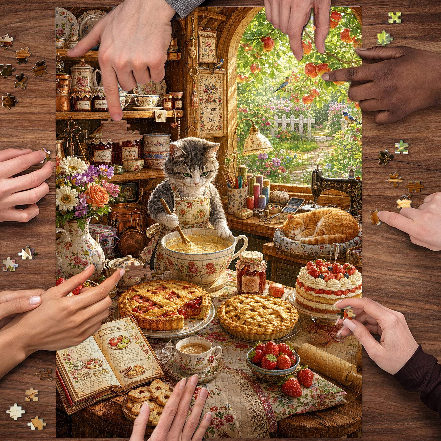 Cat's Baking Time Jigsaw Puzzle 1000 Pieces