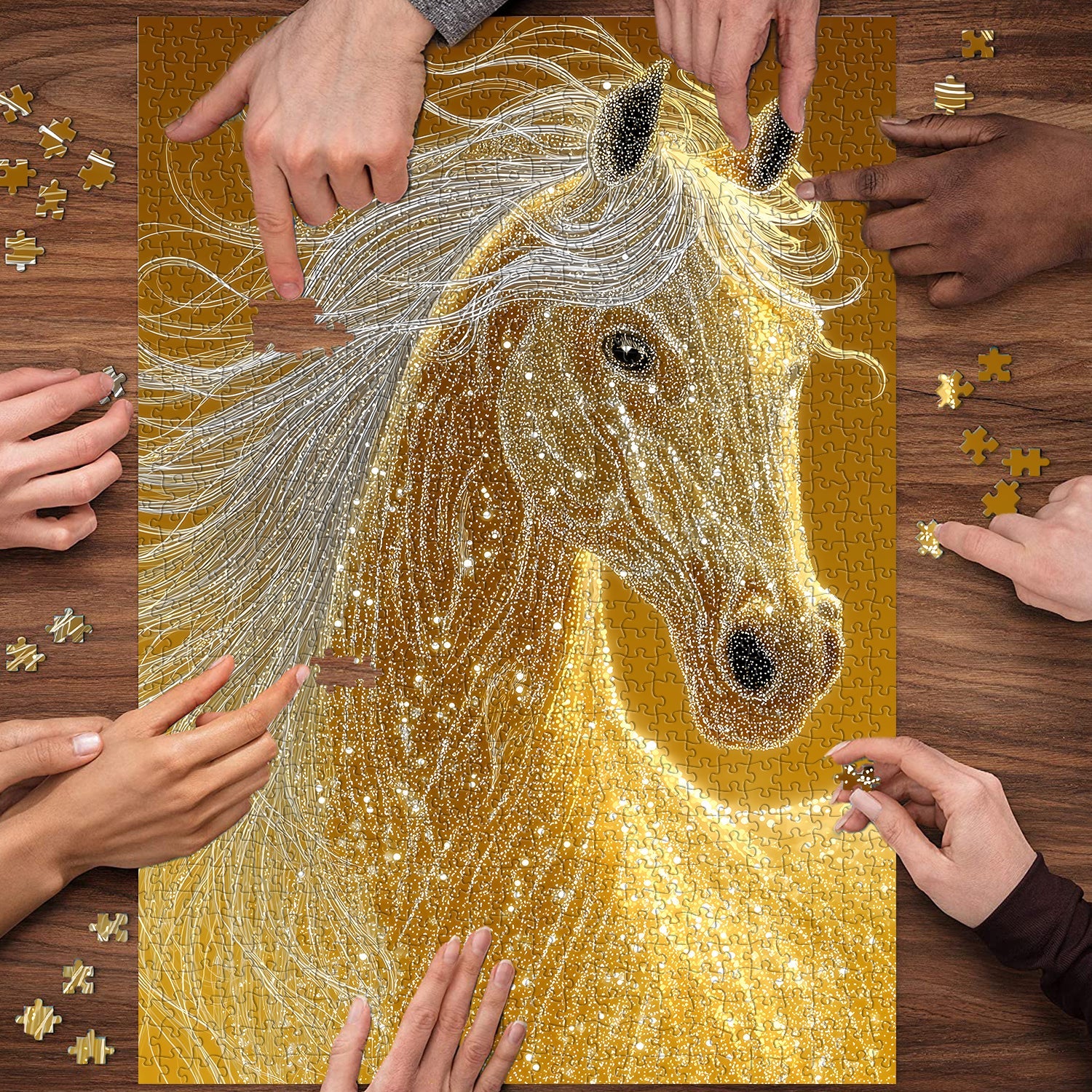 Golden Horse Jigsaw Puzzle 1000 Pieces