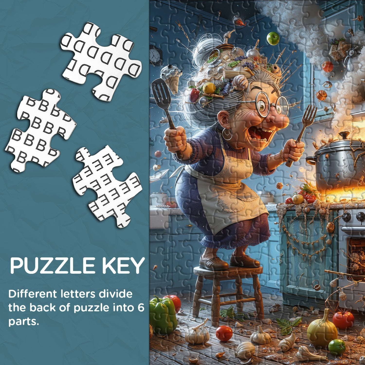 Grandma's Culinary Storm Jigsaw Puzzle 1000 Pieces