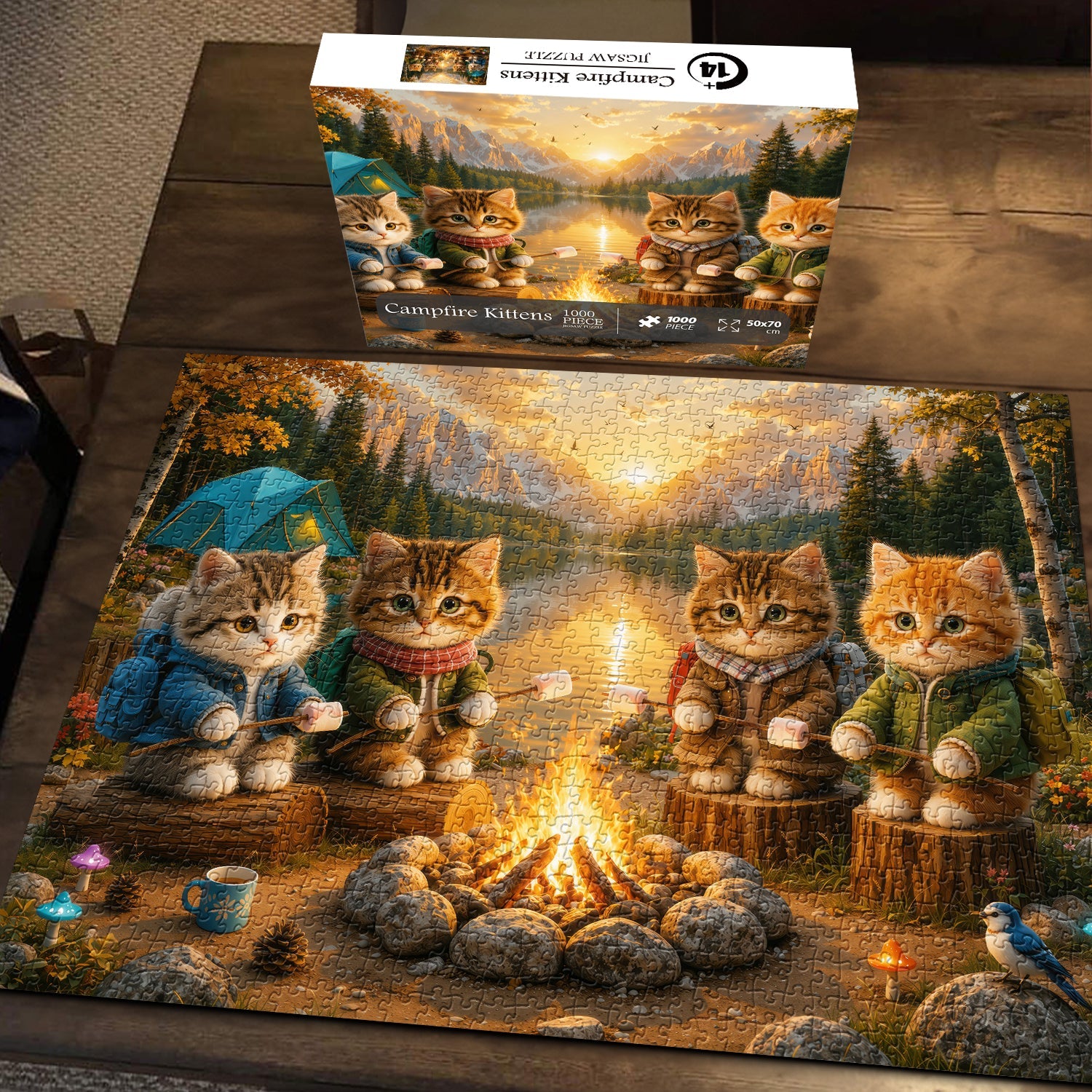 Campfire Kittens Jigsaw Puzzle 1000 Piece