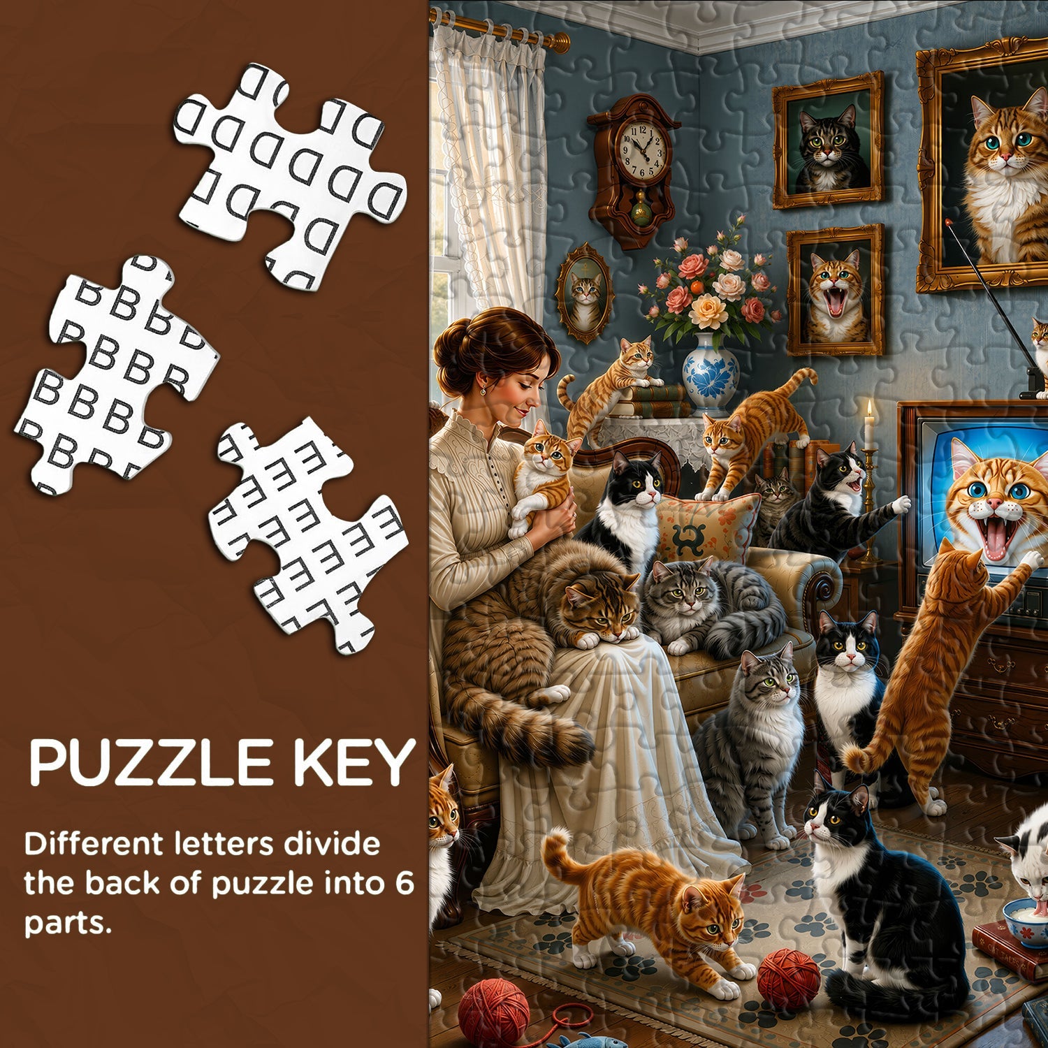 Retro Cat House Jigsaw Puzzle 1000 Pieces