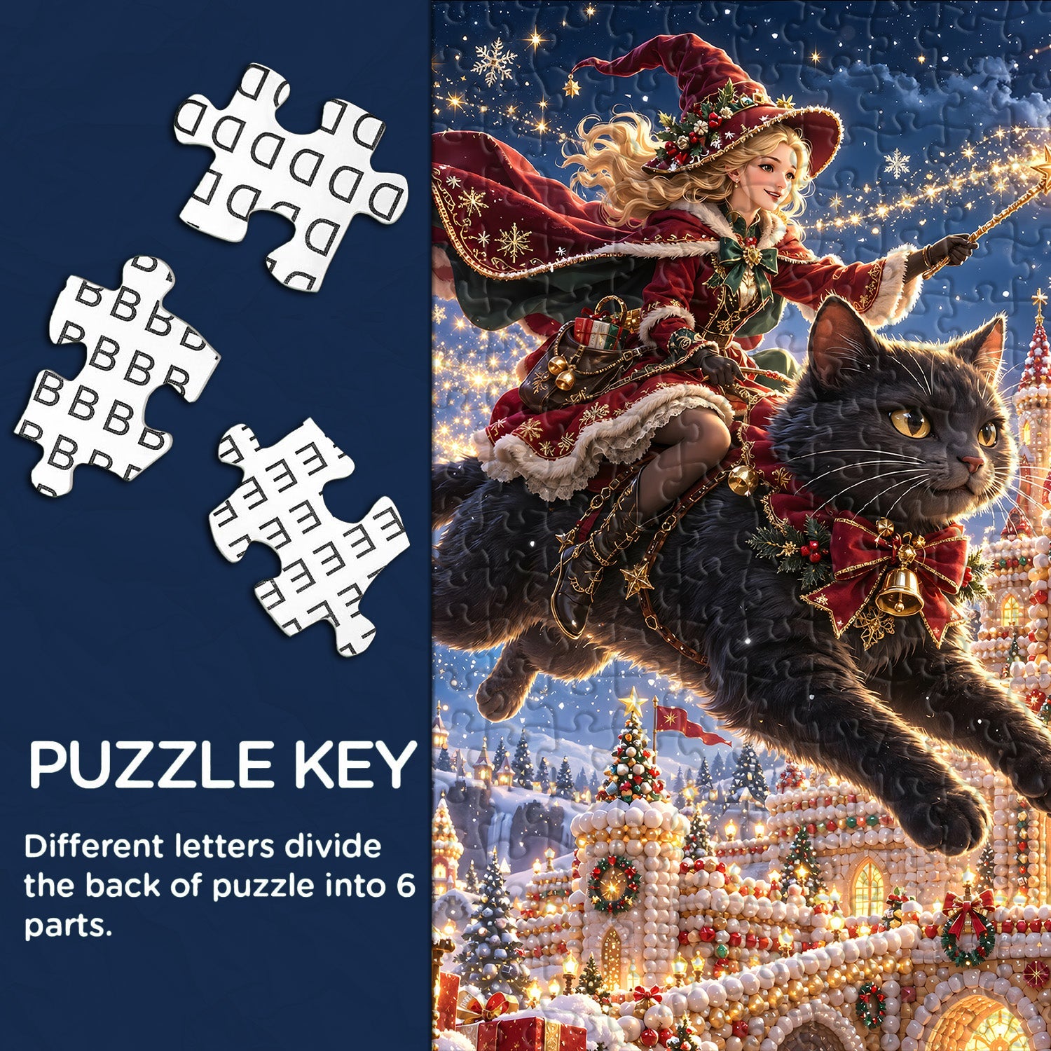 Cat’s Christmas Flight Jigsaw Puzzle 1000 Piece